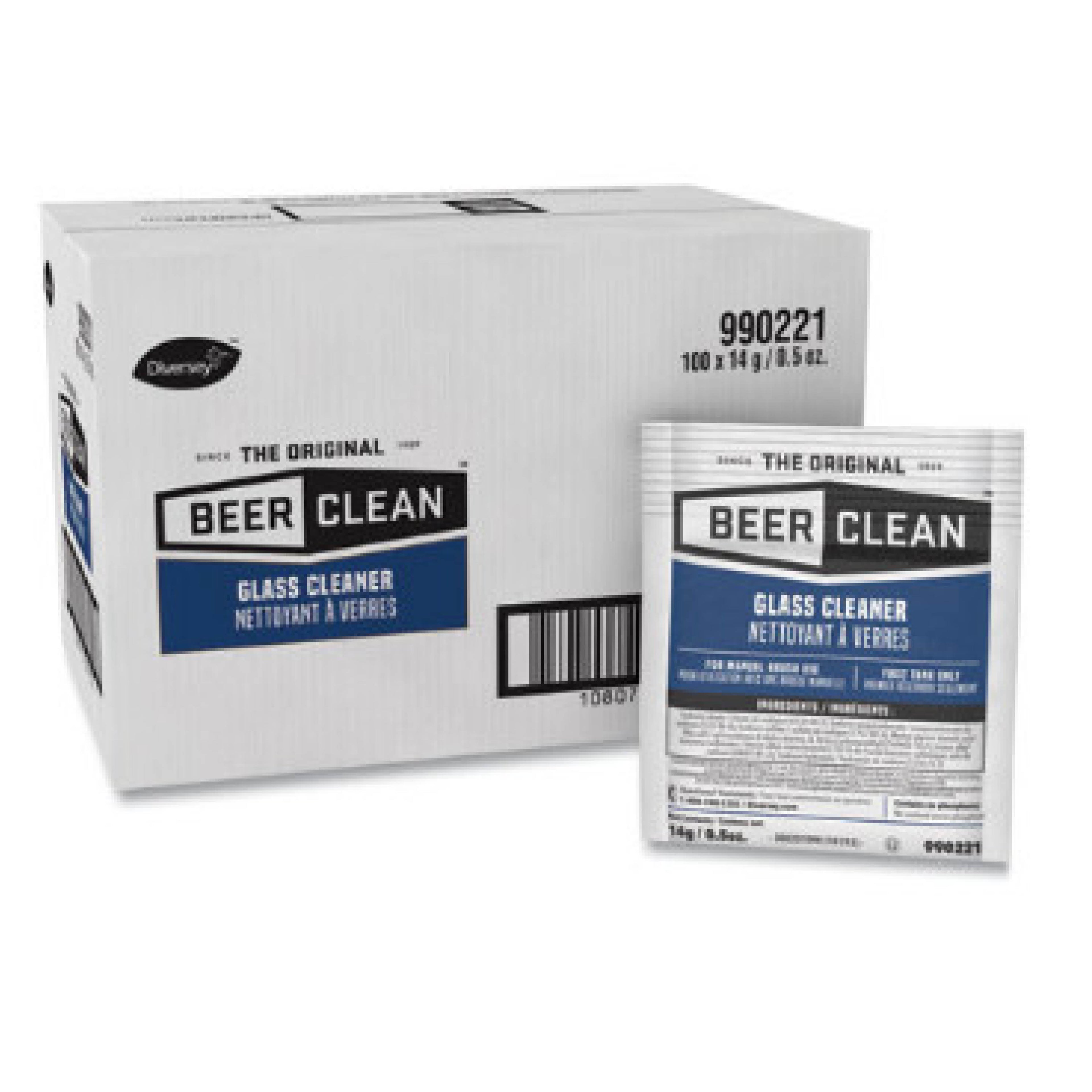 Diversey DVO990221 Beer Clean Glass Cleaner, Powder, 0.5 oz Packet, 100/Carton