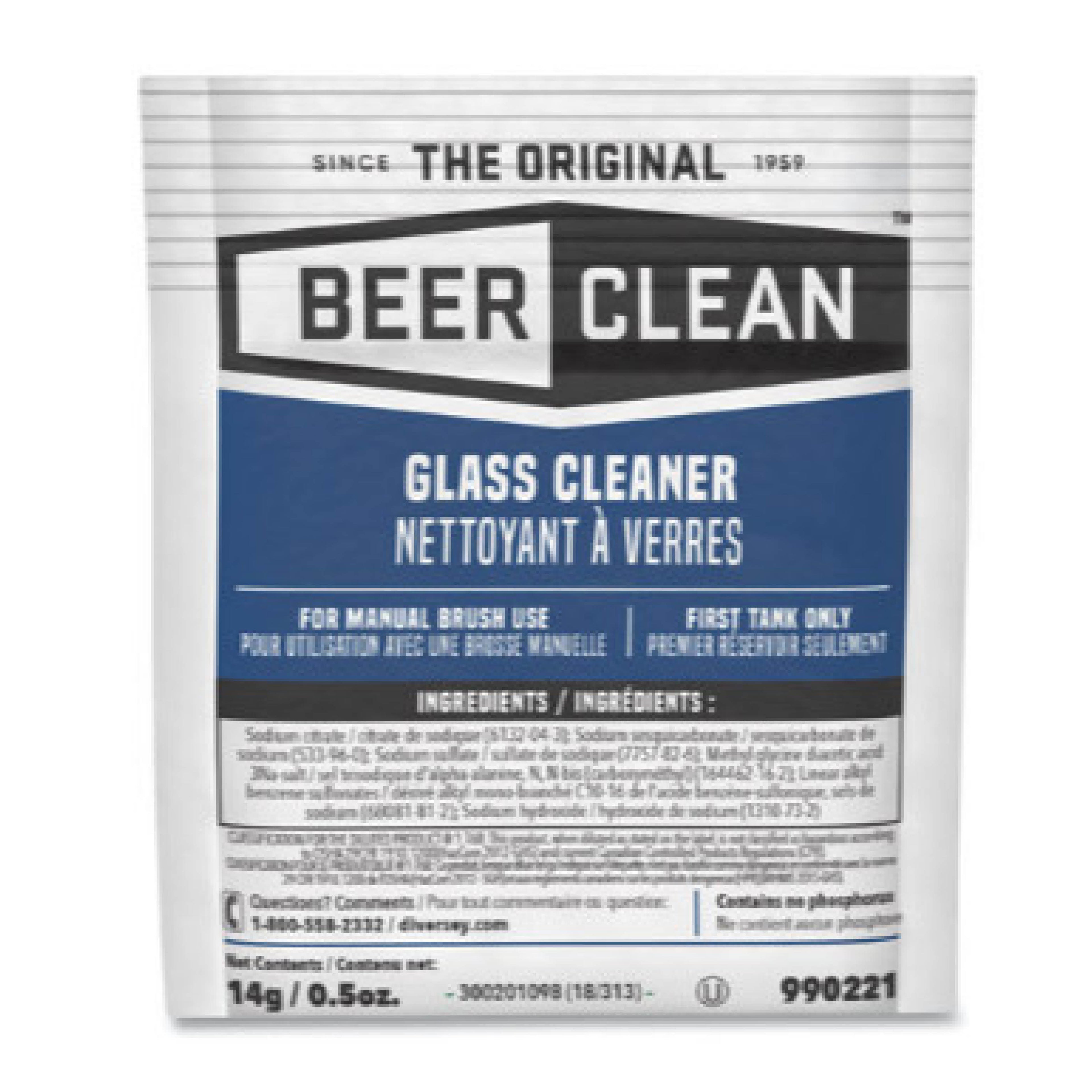 Diversey DVO990221 Beer Clean Glass Cleaner, Powder, 0.5 oz Packet, 100/Carton