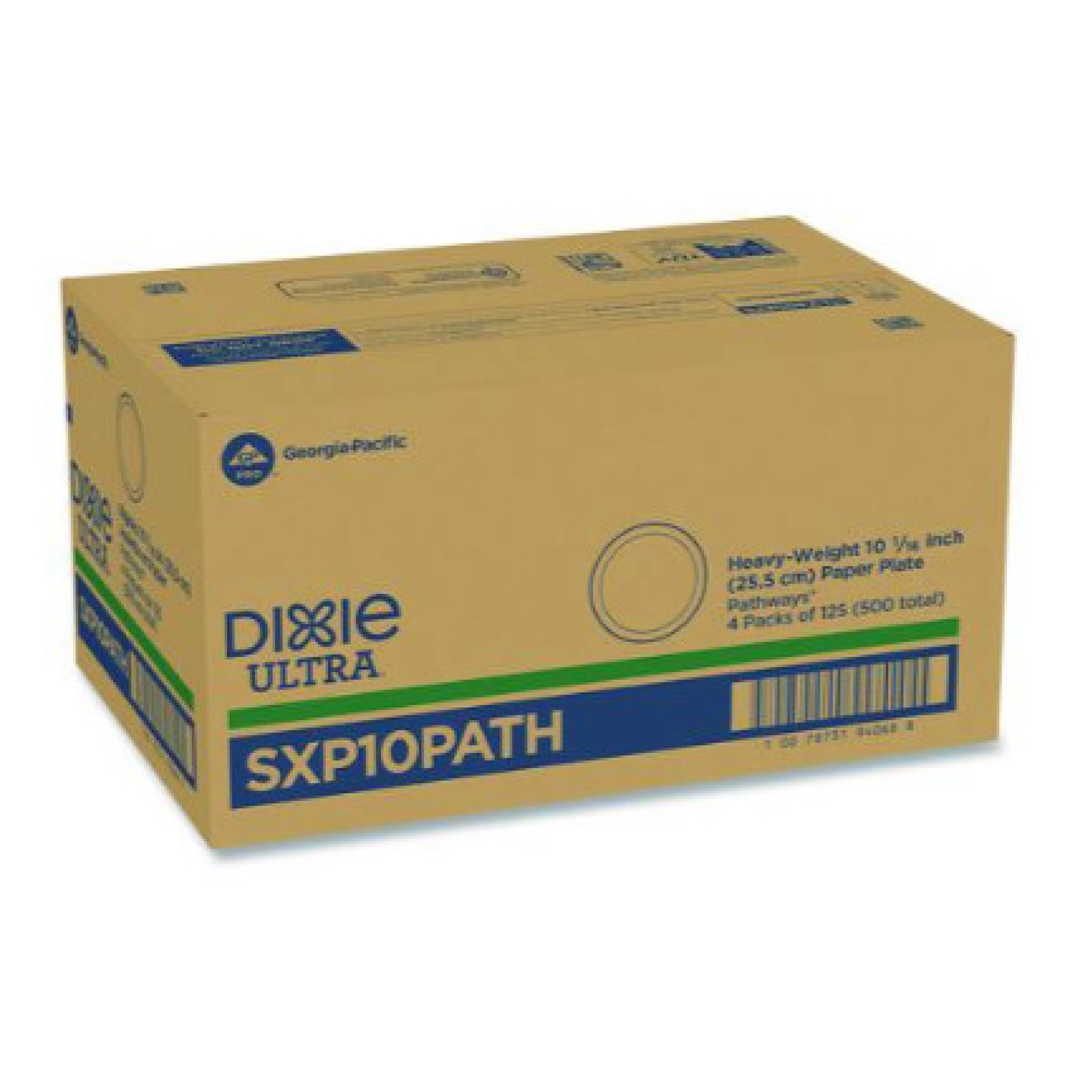 Dixie DXESXP10PATH Pathways Ultra Heavy Duty Paper Plate w/Soak Proof Shield, 10", 125/Pack, 4/Carton
