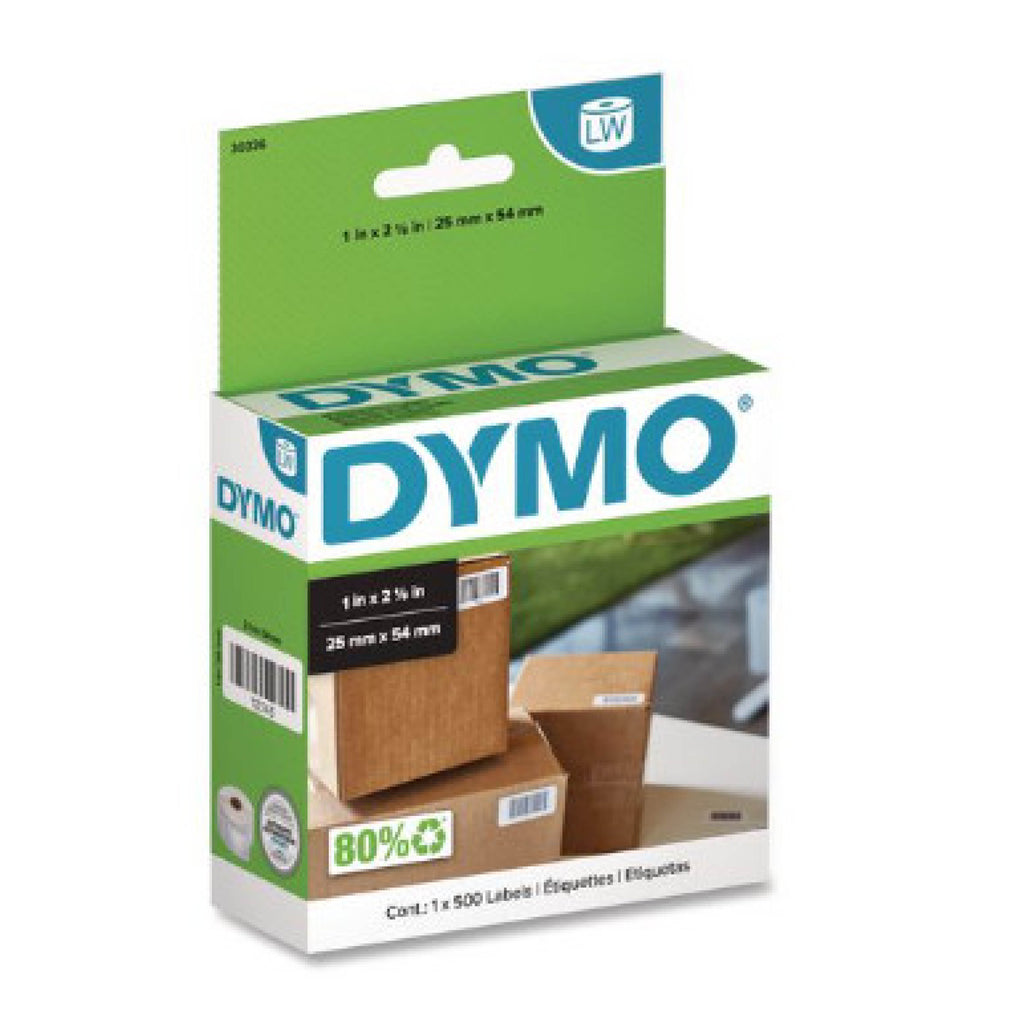 DYMO DYM30336 LabelWriter Multipurpose Labels, 1" x 2.12", White, 500 Labels/Roll