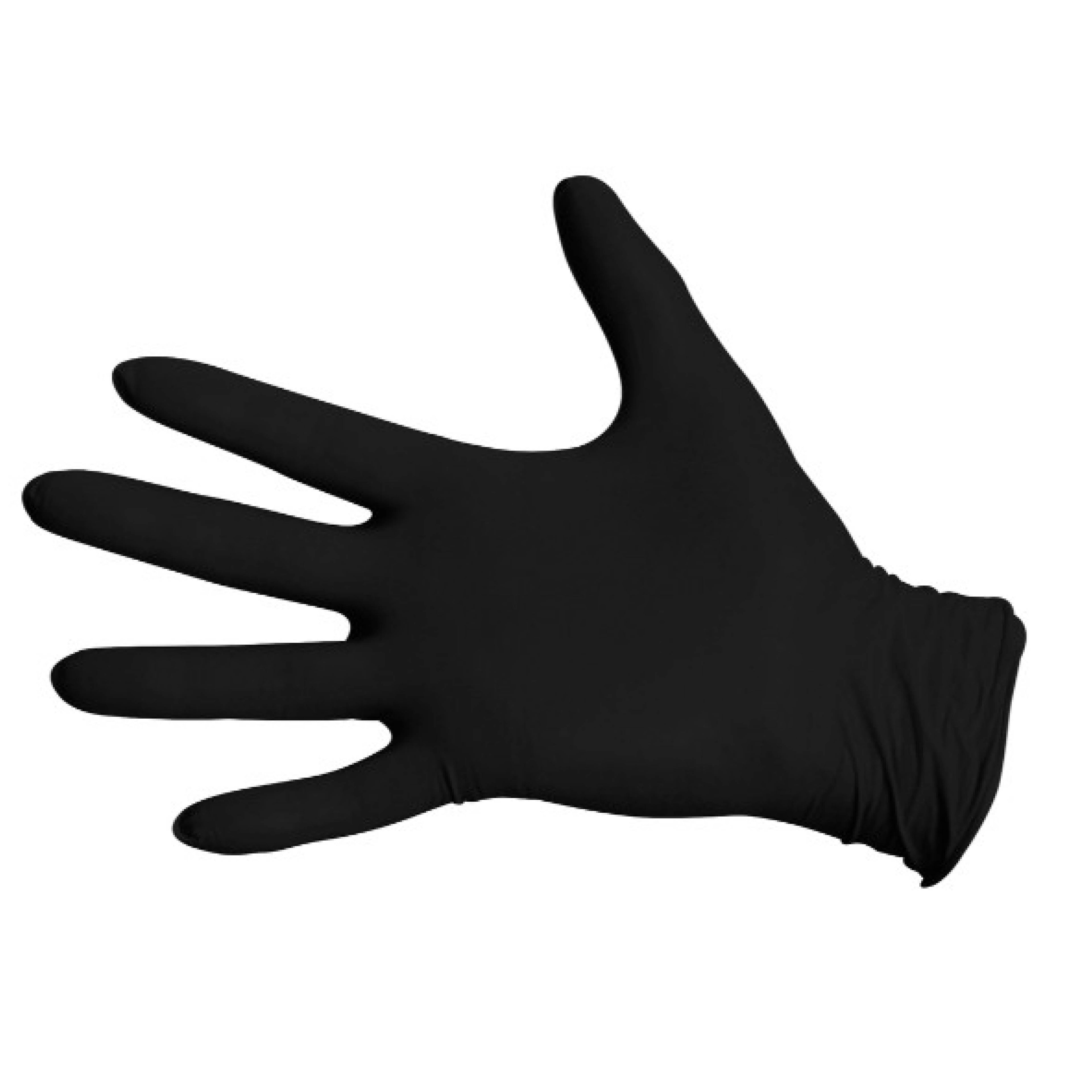 WorkHorse 001-B-E54202775 Food Safe Black Nitrile Gloves, Large, 100/Box