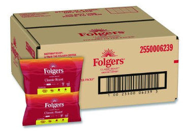 Folgers FOL06239 Classic Roast Coffee Filter Packs, .9 oz, 10 Filters/Pack, 4 Packs/Carton