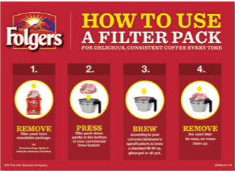Folgers FOL06239 Classic Roast Coffee Filter Packs, .9 oz, 10 Filters/Pack, 4 Packs/Carton
