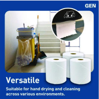 GEN GEN1820 Hardwound Roll Towels, 1-Ply, 8" x 800 ft, White, 6 Rolls/Carton