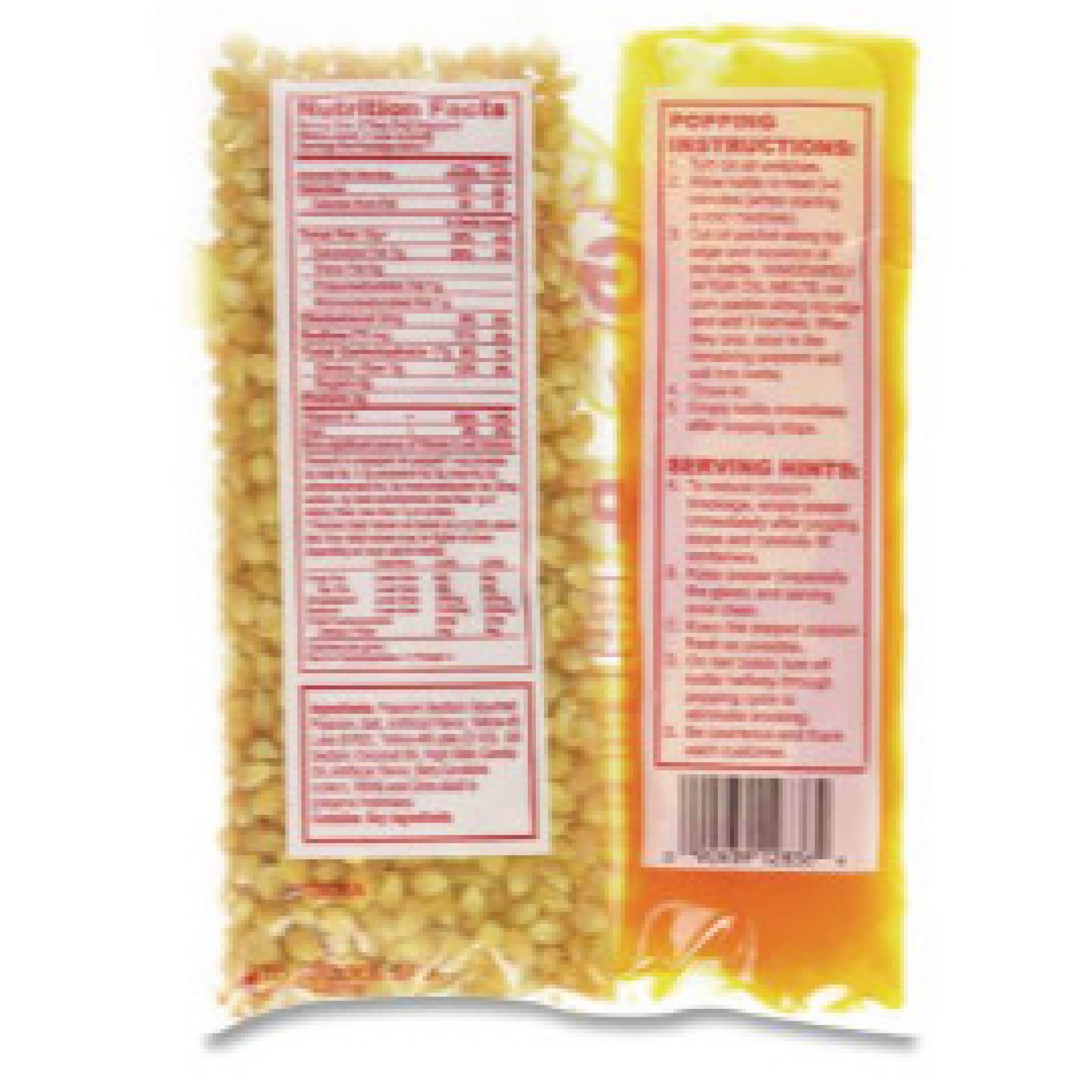Gold Medal GOM2836 Mega Pop Popcorn, Butter, 8 oz Bag, 36/Carton