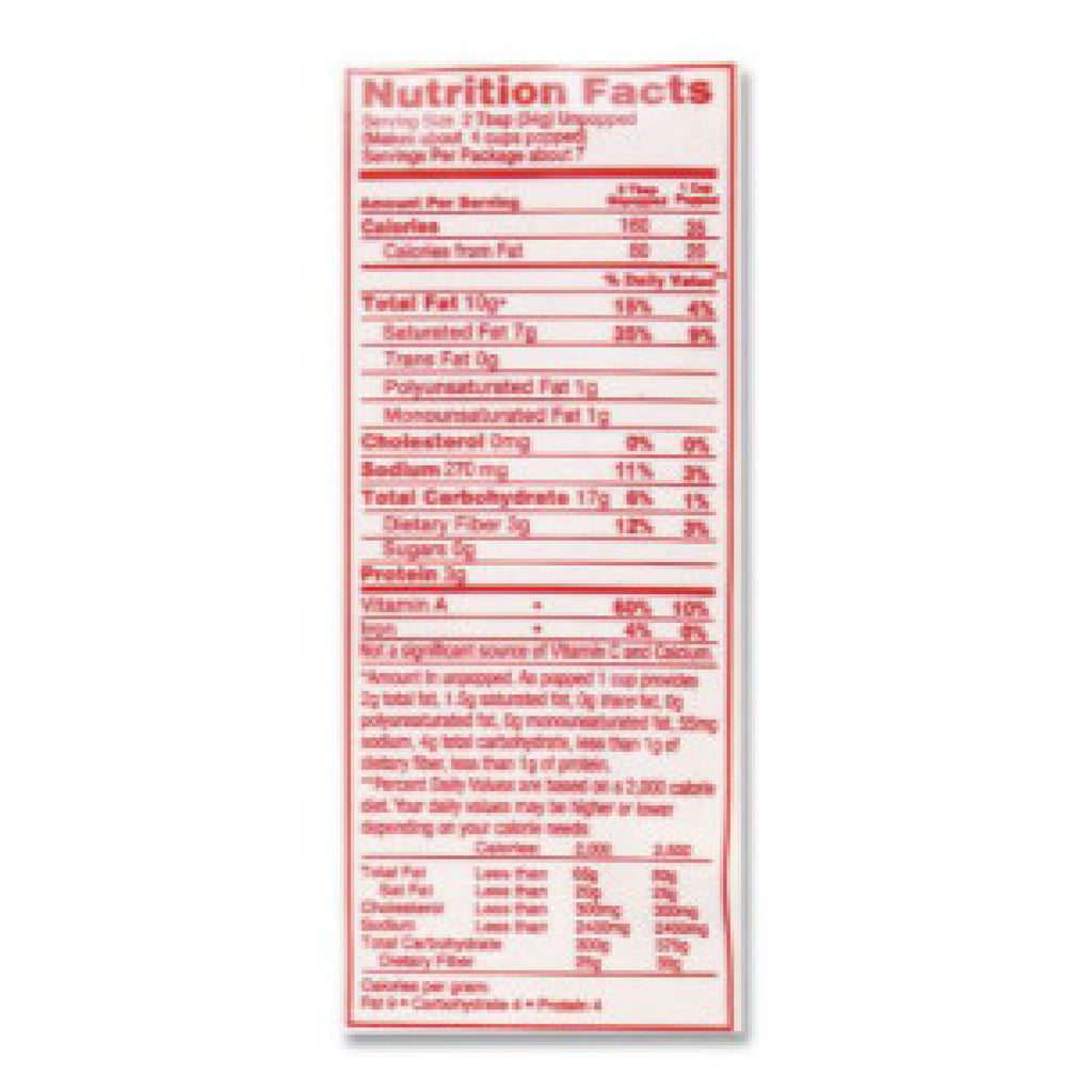 Gold Medal GOM2836 Mega Pop Popcorn, Butter, 8 oz Bag, 36/Carton