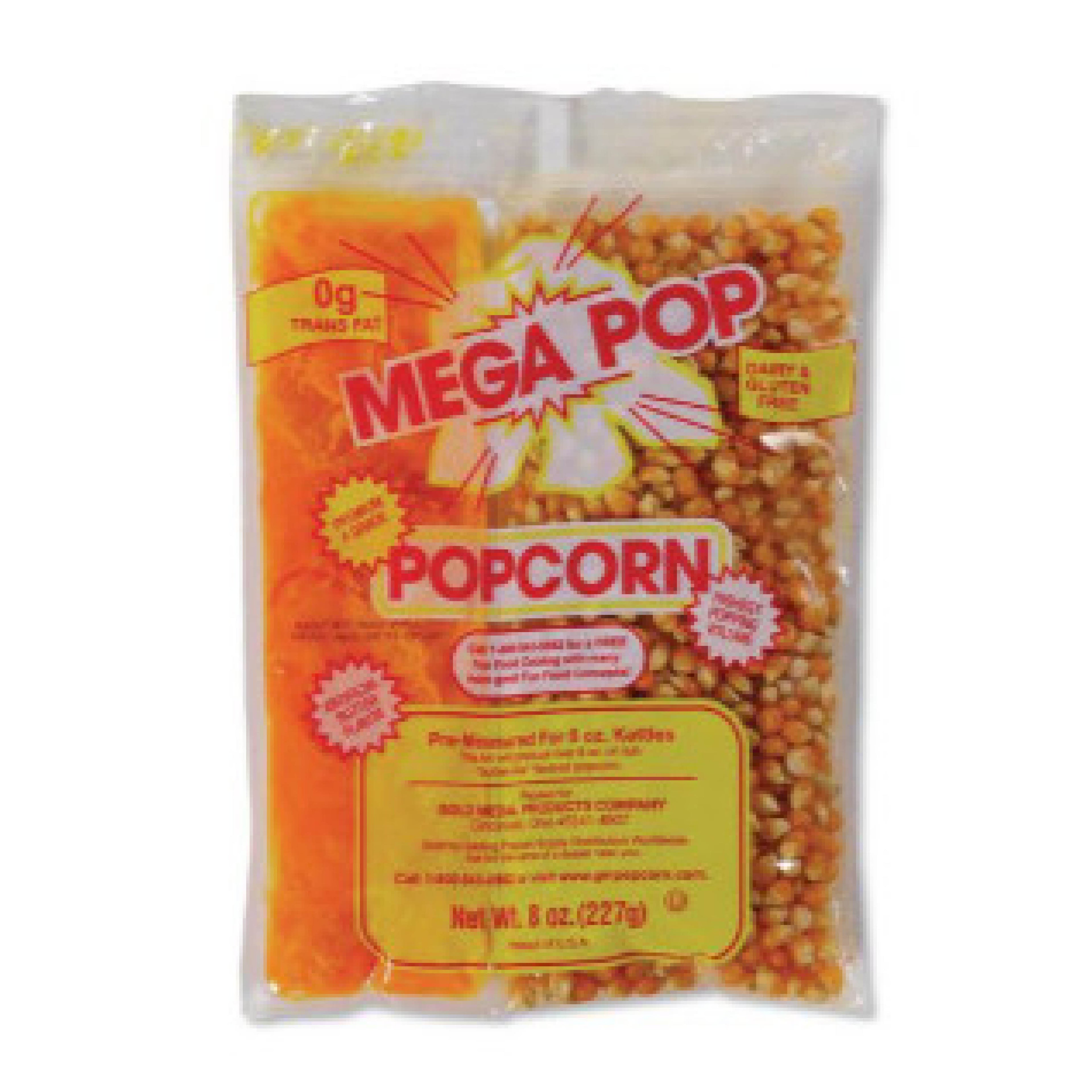 Gold Medal GOM2836 Mega Pop Popcorn, Butter, 8 oz Bag, 36/Carton