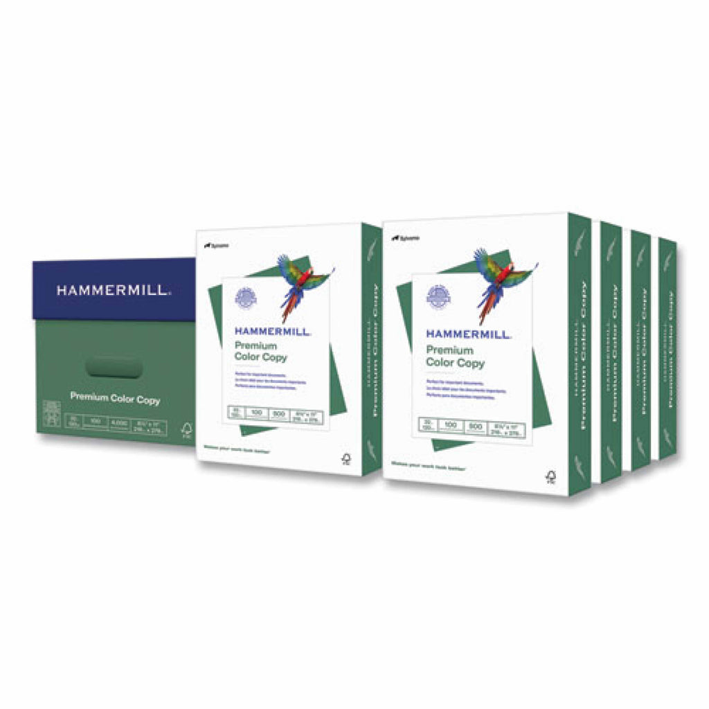 Hammermill Premium Color Copy Print Paper, 100 Bright, 32 lb, 8.5 x 11, Photo White, 500/Ream