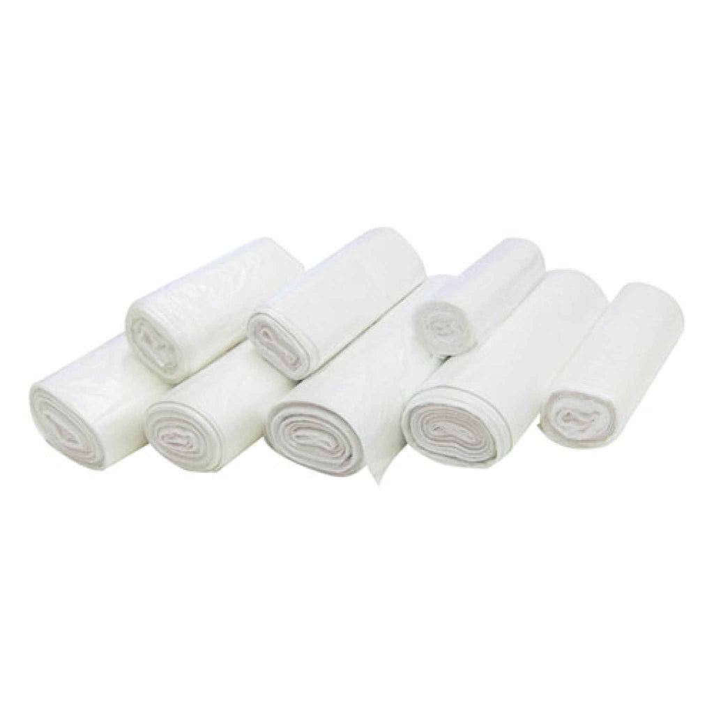 Interplast Group High-Density Commercial Can Liners, 7 gal, 6 mic, 20" x 22", Clear, Perforated Roll, 50 Bags/Roll, 40 Rolls/Carton