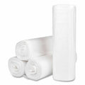 Interplast Group High-Density Commercial Can Liners, 45 gal, 16 mic, 40" x 48", Clear, Interleaved Roll, 25 Bags/Roll, 10 Rolls/Carton