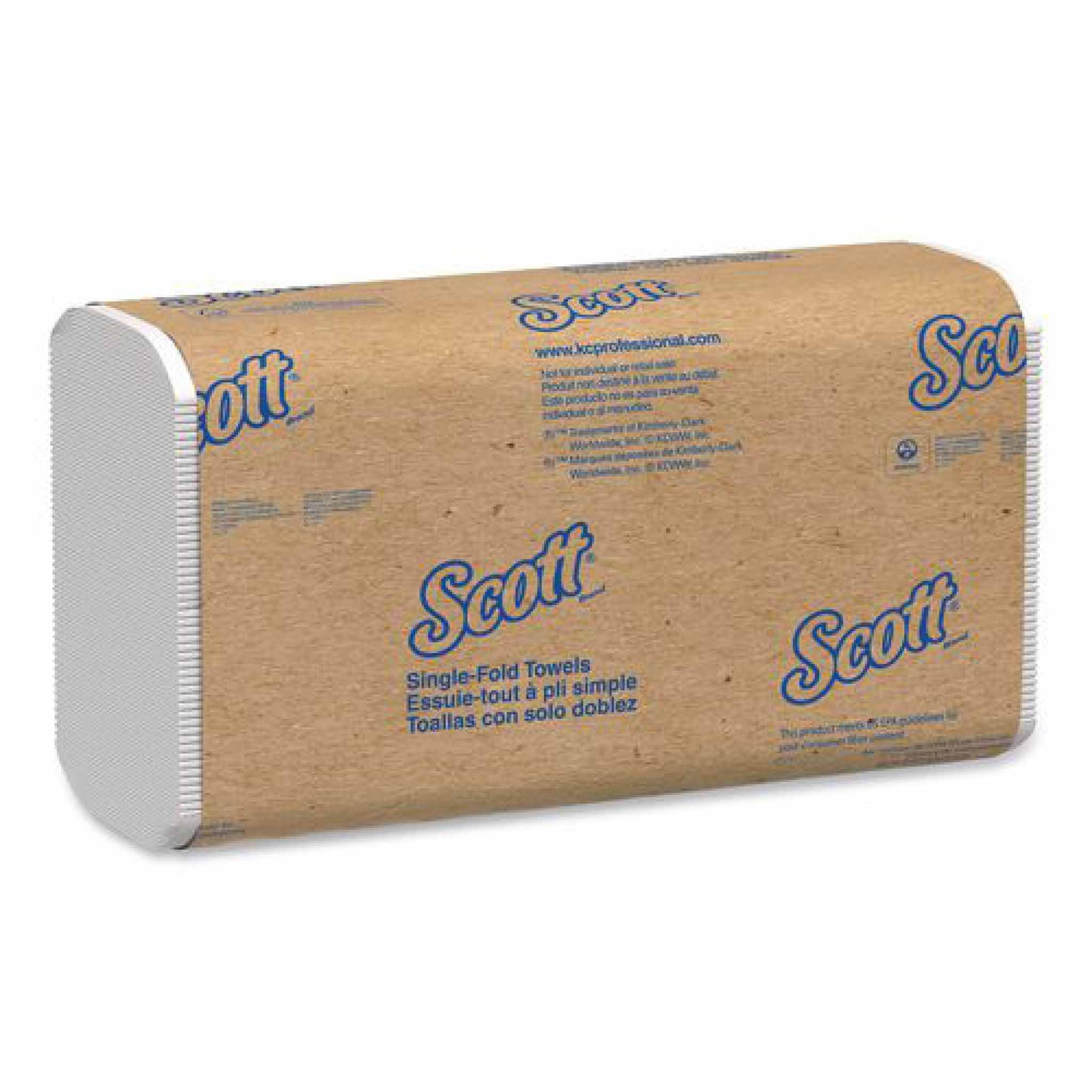 Scott Essential Single-Fold Towels, Absorbency Pockets, 9.3 x 10.5, 250/Pack, 16 Packs/Carton