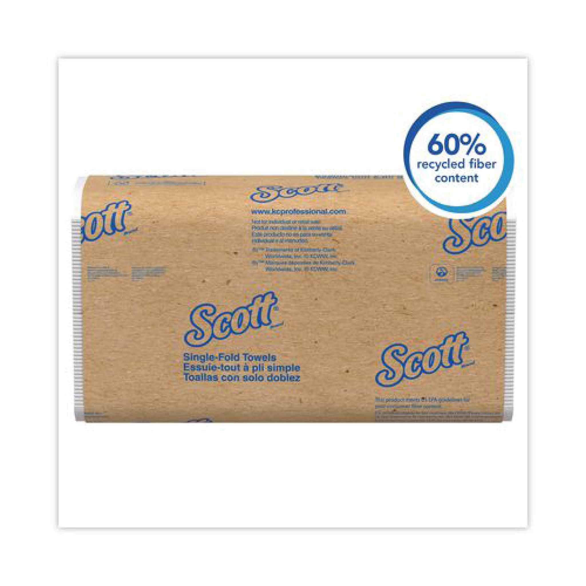 Scott Essential Single-Fold Towels, Absorbency Pockets, 9.3 x 10.5, 250/Pack, 16 Packs/Carton
