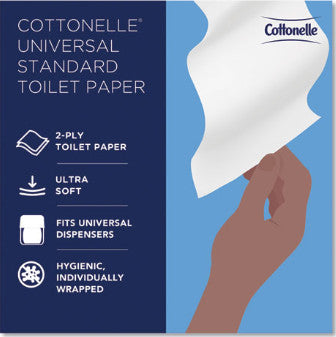 Cottonelle KCC17713 Two-Ply Bathroom Tissue for Business, Septic Safe, White, 451 Sheets/Roll, 60 Rolls/Carton