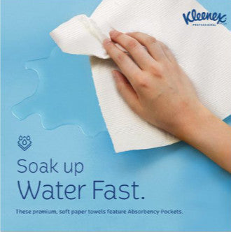 Kleenex KCC50606 Universal Hard Roll Paper Towels with Premium Absorbency Pockets, 1-Ply, 8" x 600 ft, 1.75" Core, White, 6 Rolls/Carton
