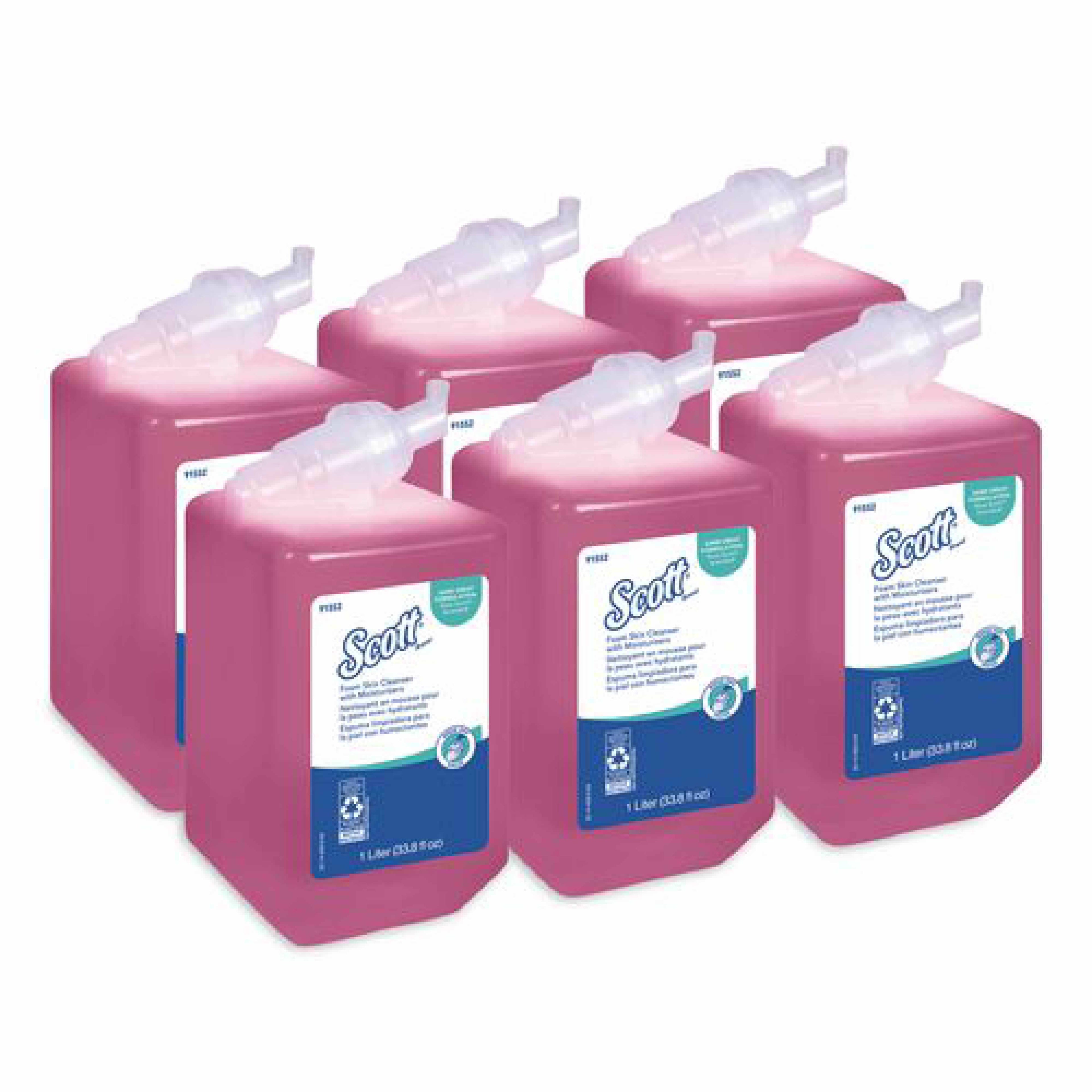 Scott Pro Foam Skin Cleanser with Moisturizers Refill, Light Floral Scent, 1 L, 6/Carton