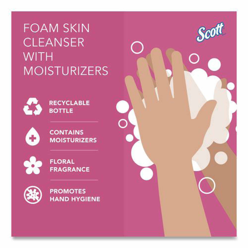 Scott Pro Foam Skin Cleanser with Moisturizers Refill, Light Floral Scent, 1 L, 6/Carton