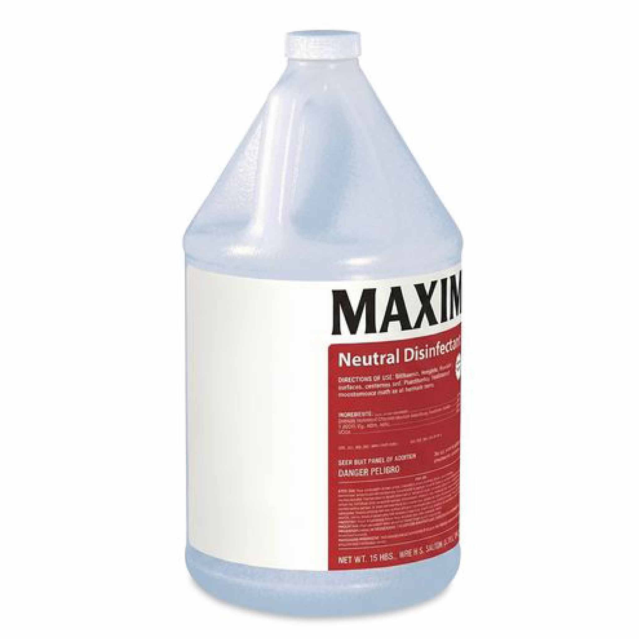 Maxim Neutral Disinfectant, Lemon Scent, 1 gal Bottle, 4/Carton