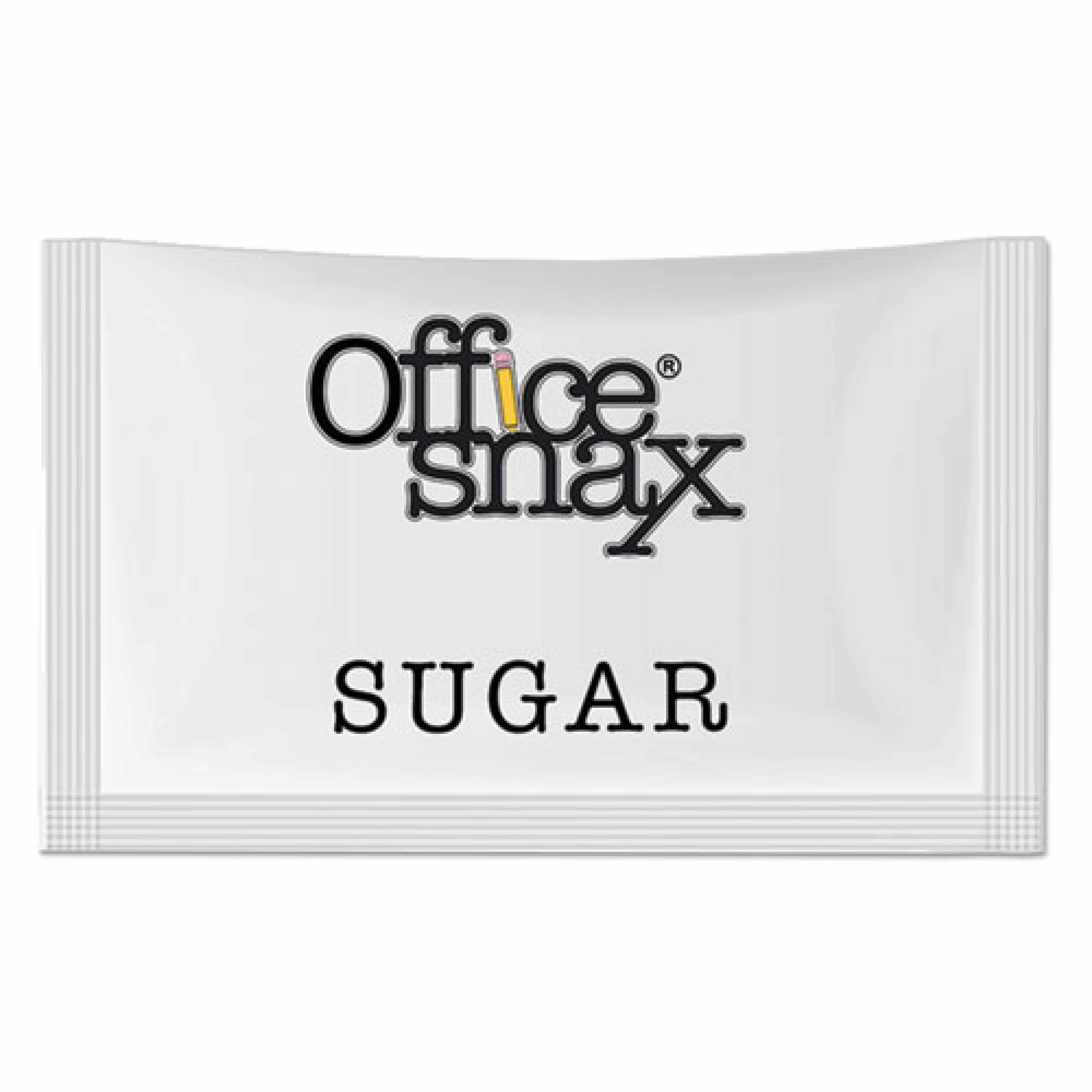 OfficeSnax Premeasured Single-Serve Sugar, 0.08 oz Packet, 1,200/Carton