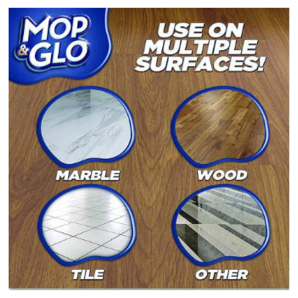 Mop & Glo RAC74297CT Ready to Use Multi-Surface Floor Cleaner, Fresh Citrus Scent, 64 oz Bottle, 6/Carton