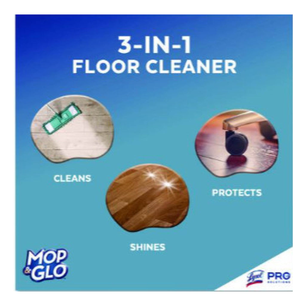 Mop & Glo RAC74297CT Ready to Use Multi-Surface Floor Cleaner, Fresh Citrus Scent, 64 oz Bottle, 6/Carton