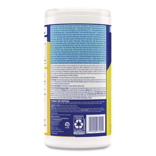 Lysol Disinfecting Wipes, 1 Ply, 7 x 7.25, Lemon and Lime Blossom, White, 80 Wipes/Canister, 6 Canisters/Carton