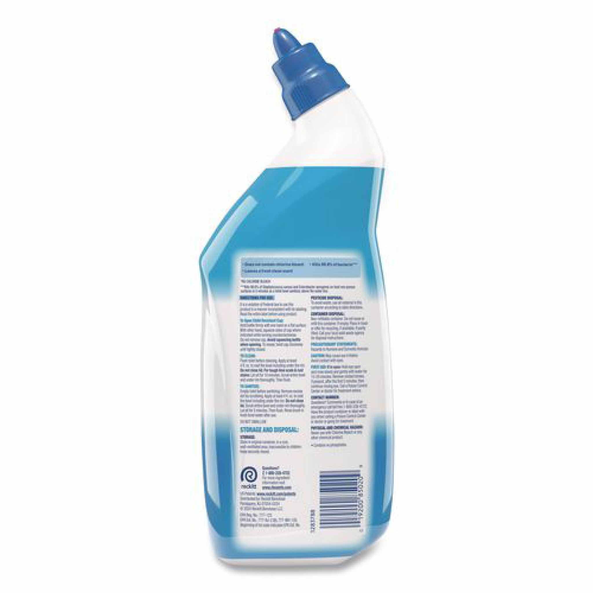 Lysol Toilet Bowl Cleaner with Oxi Action, Ocean Fresh Scent, 24 oz Angle-Neck Bottle, 9/Carton