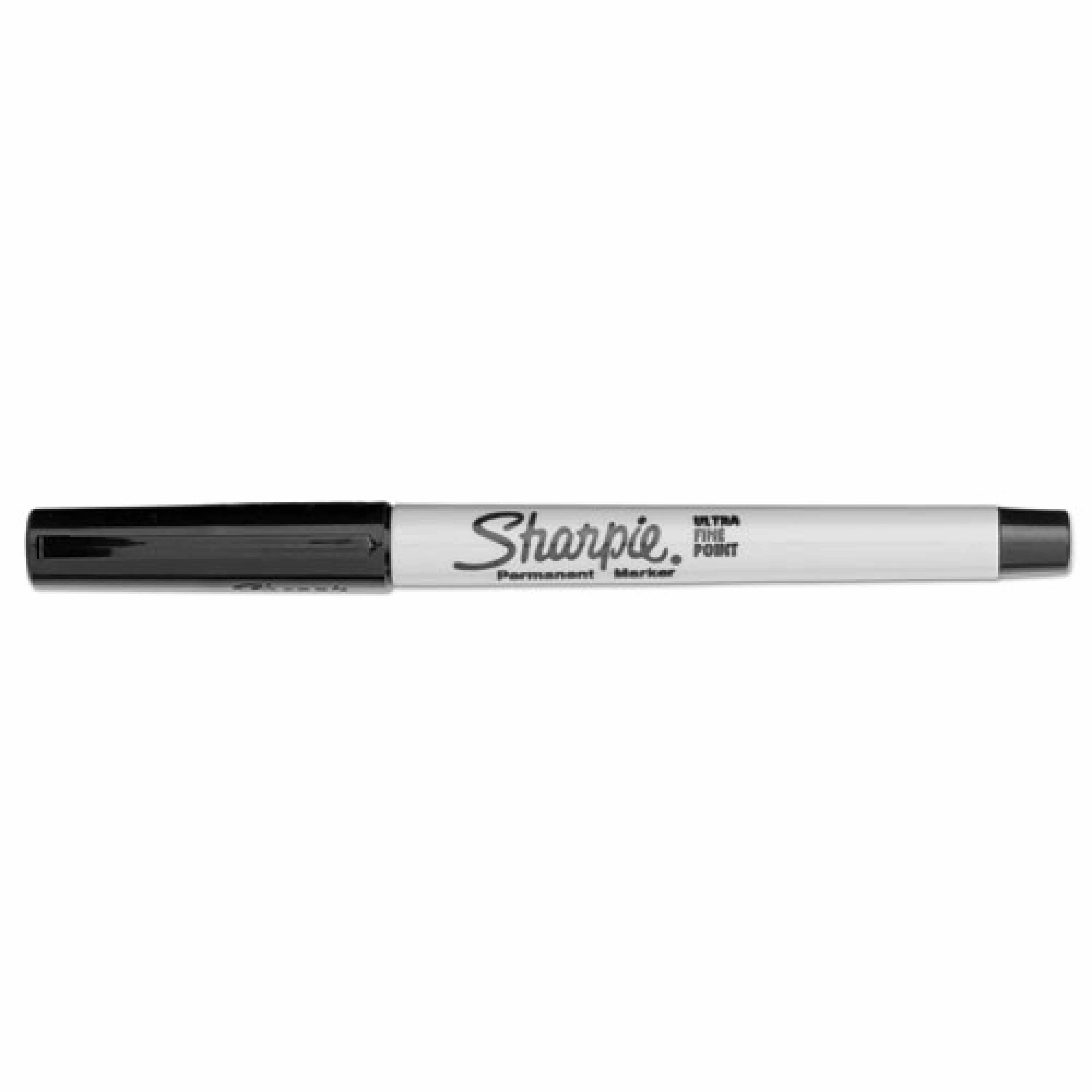 Sharpie Ultra Fine Tip Permanent Marker, Ultra-Fine Needle Tip, Black, Dozen