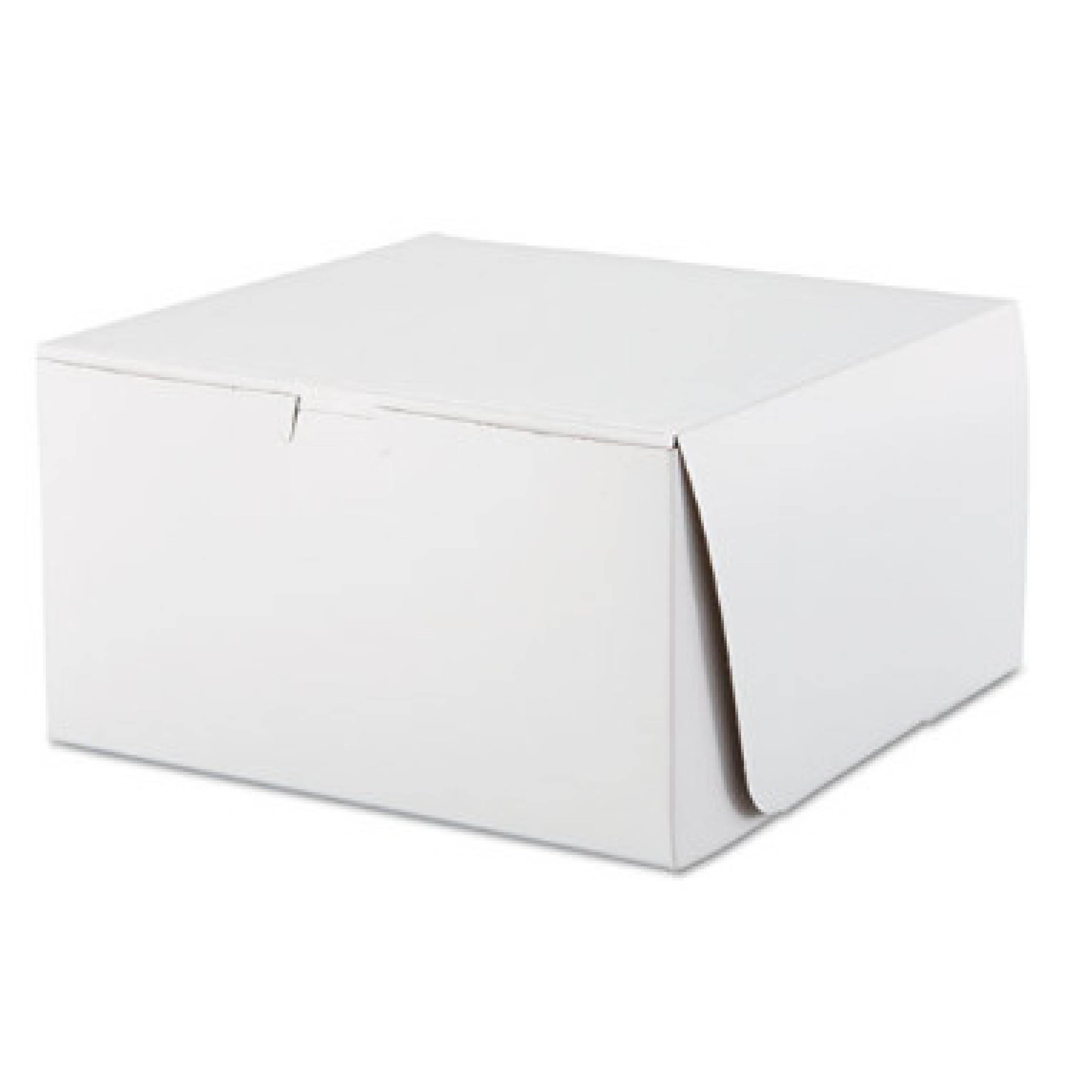 Southern Champion Tray SCH0977 White One-Piece Non-Window Bakery Box, 10 x 10 x 5.5, 100/Carton