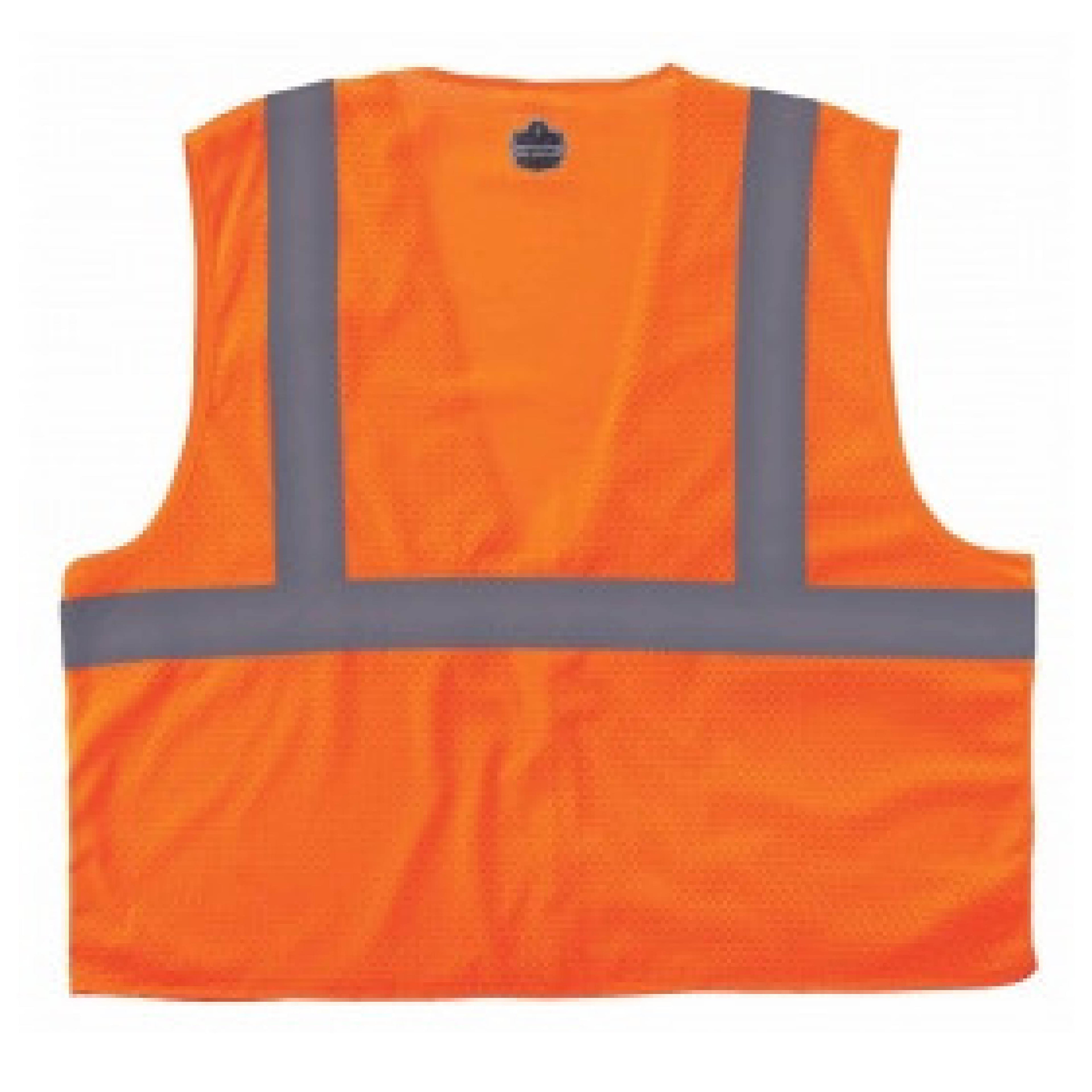 Ergodyne GloWear 8210Z 21043 Class 2 Hi-Viz Orange Safety Vest with Zipper, Small/Medium