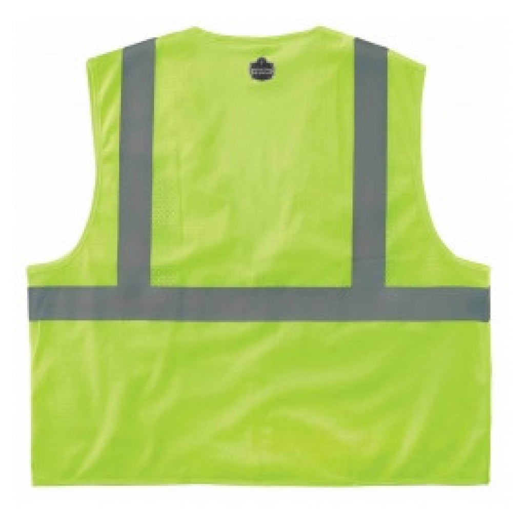Ergodyne GloWear 8210Z 21055 Class 2 Hi-Viz Lime Safety Vest with Zipper, Large/XL