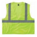 Ergodyne GloWear 8210Z 21057 Class 2 Hi-Viz Lime Safety Vest with Zipper, 2X/3X