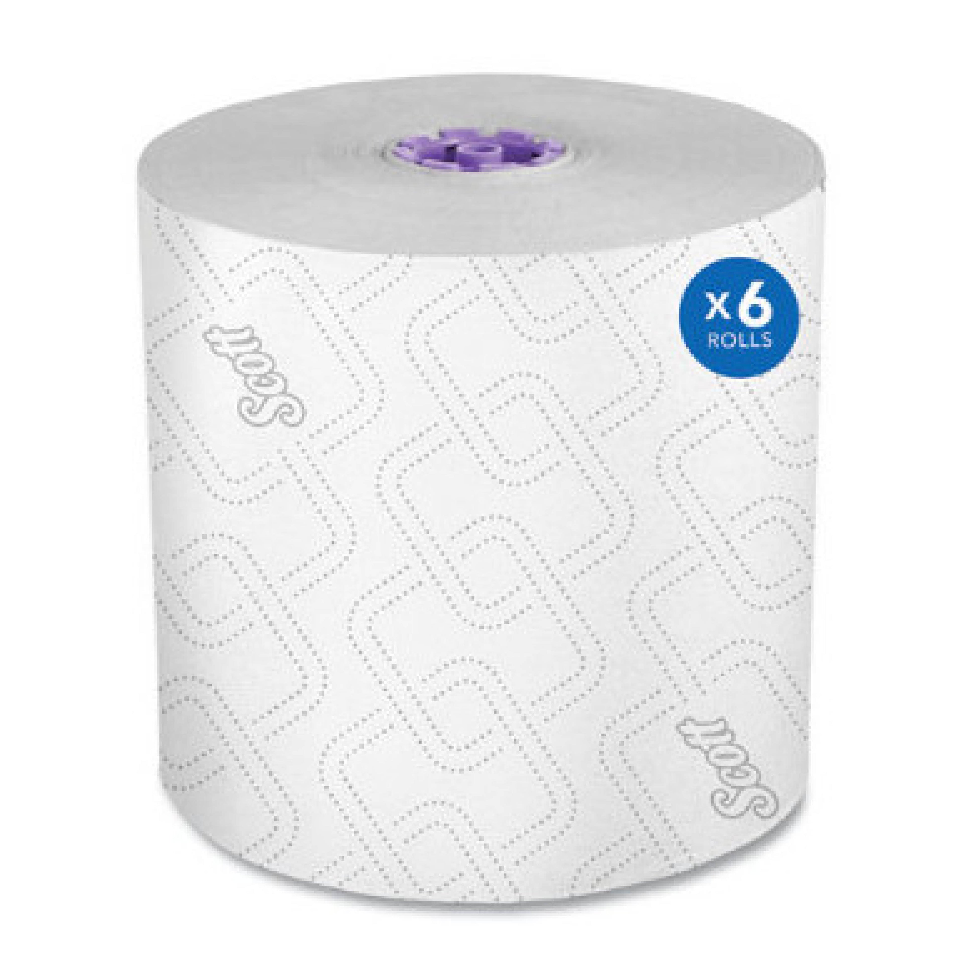 Scott KCC02001 Essential High Capacity Hard Roll Towel, 1-Ply, 8" x 950 ft, White, 6 Rolls/Carton