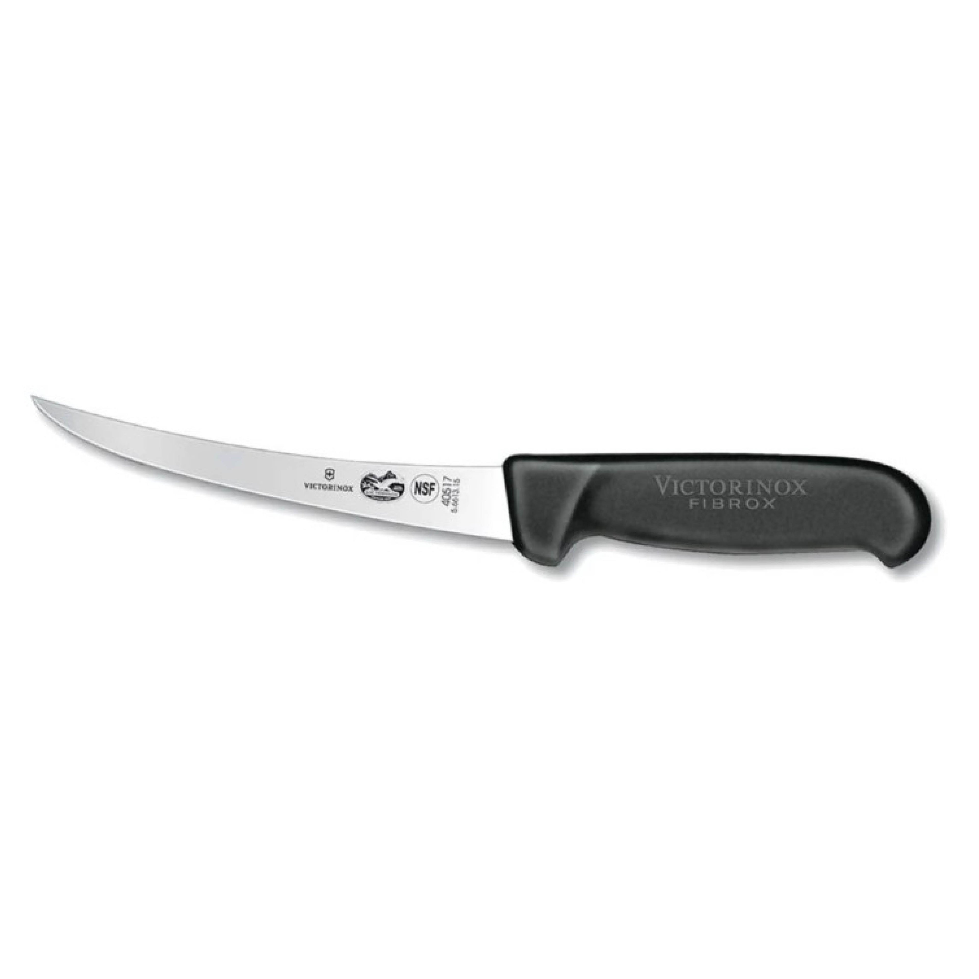 Victorinox 001-B-33670450 Curved Boning Knife, Semi-Stiff Blade, Fibrox Handle, Each