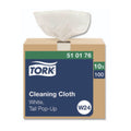 Tork TRK510176 Cleaning Cloth, 8.46" x 16.13", White, 100 Wipes/Box, 10 Boxes/Carton