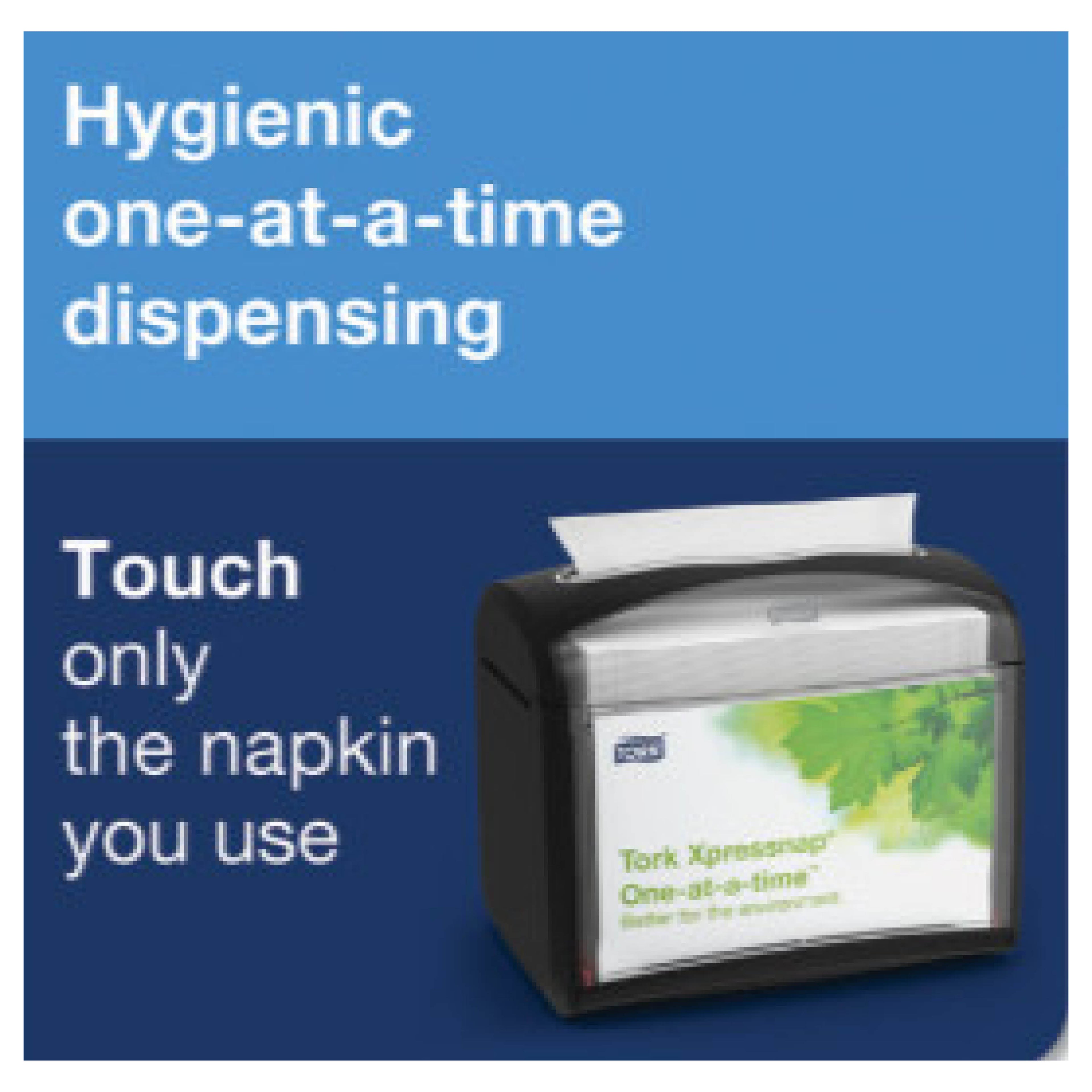 Tork TRK6232100 Xpressnap Tabletop Napkin Dispenser, 7.9 x 5.6 x 7.9, Black