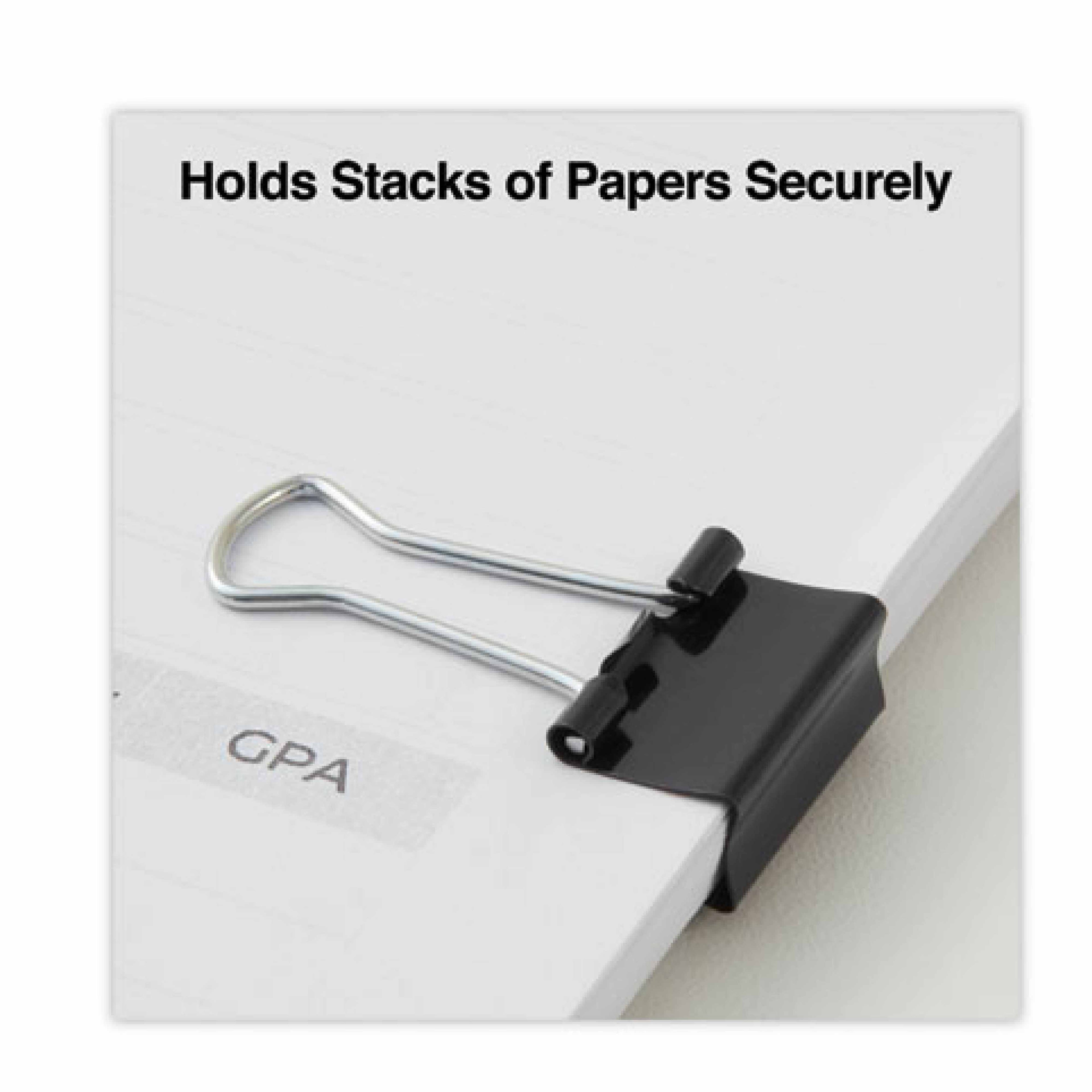 Universal Binder Clip Zip-Seal Bag Value Pack, Small, Black/Silver, 144/Pack