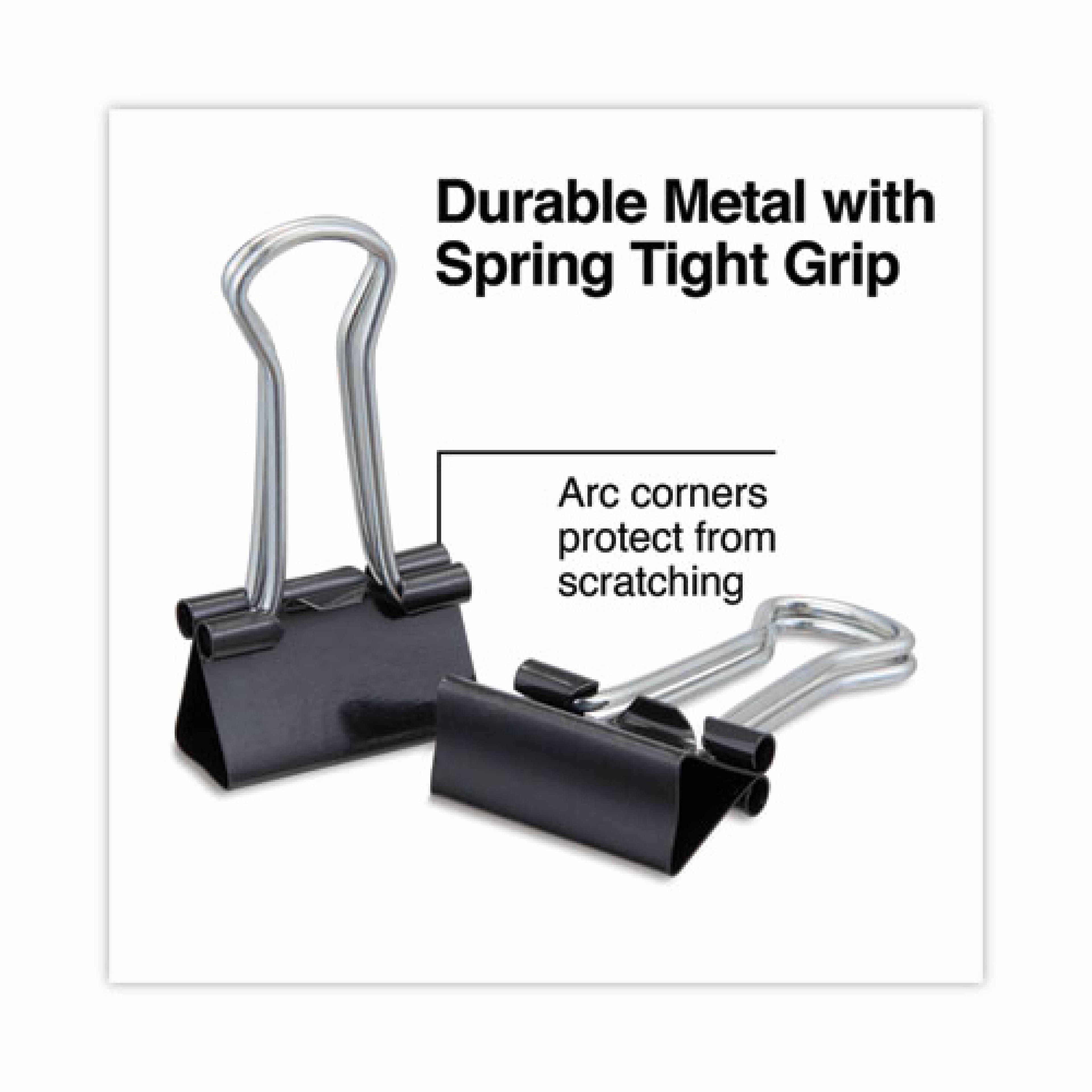 Universal Binder Clip Zip-Seal Bag Value Pack, Small, Black/Silver, 144/Pack