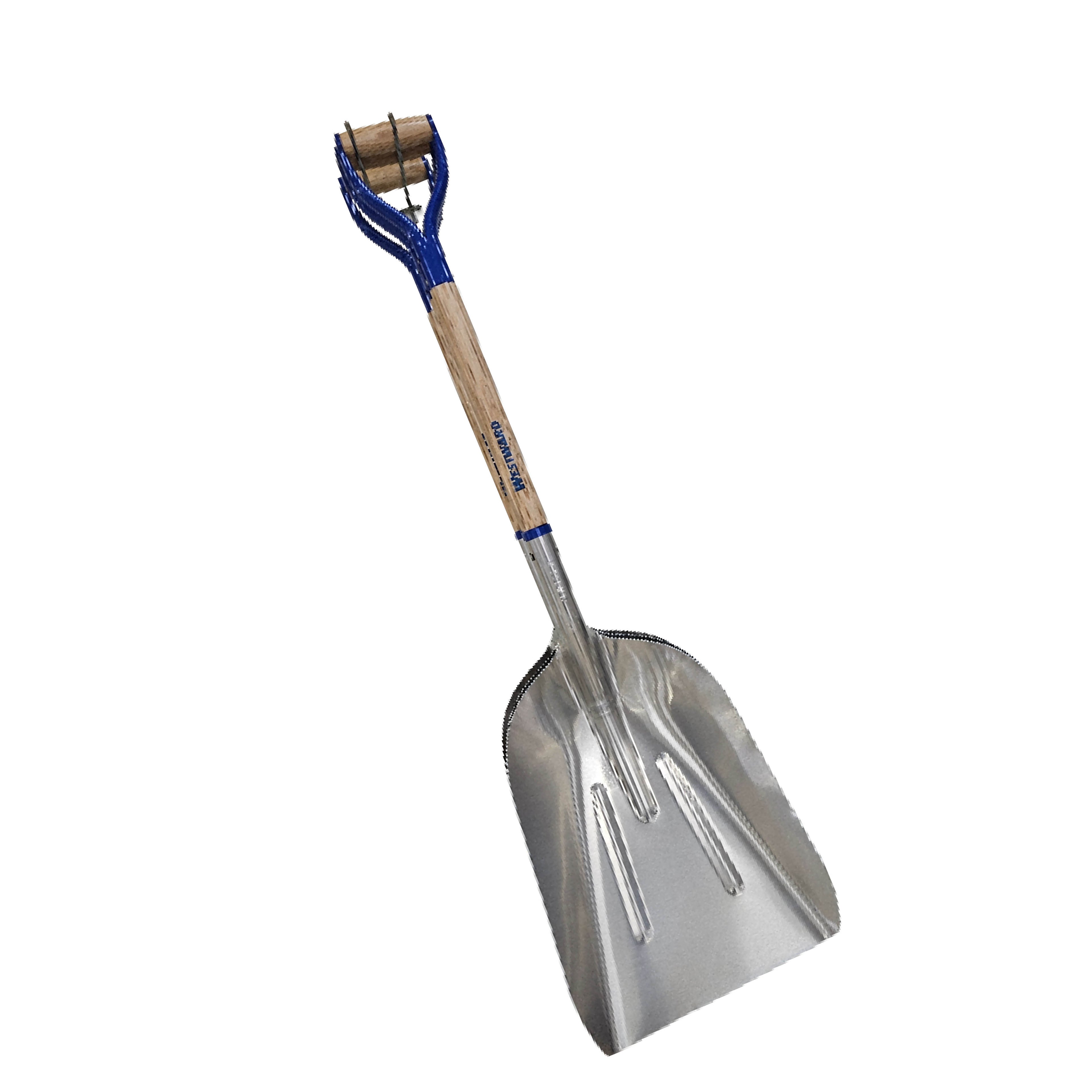 Westward 1WG35A No. 12 14 Gauge Grain Scoop, Aluminum Blade, 29.5" Natural Wood Handle