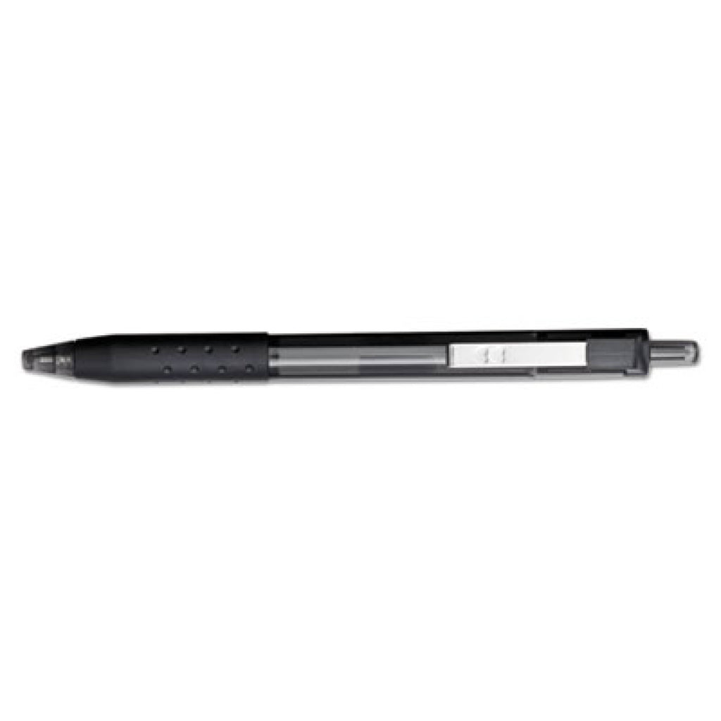 Paper Mate InkJoy 300 RT Retractable Pens, Medium Point, 1.0 mm, Translucent Black Barrels, Black Ink, Pack Of 12