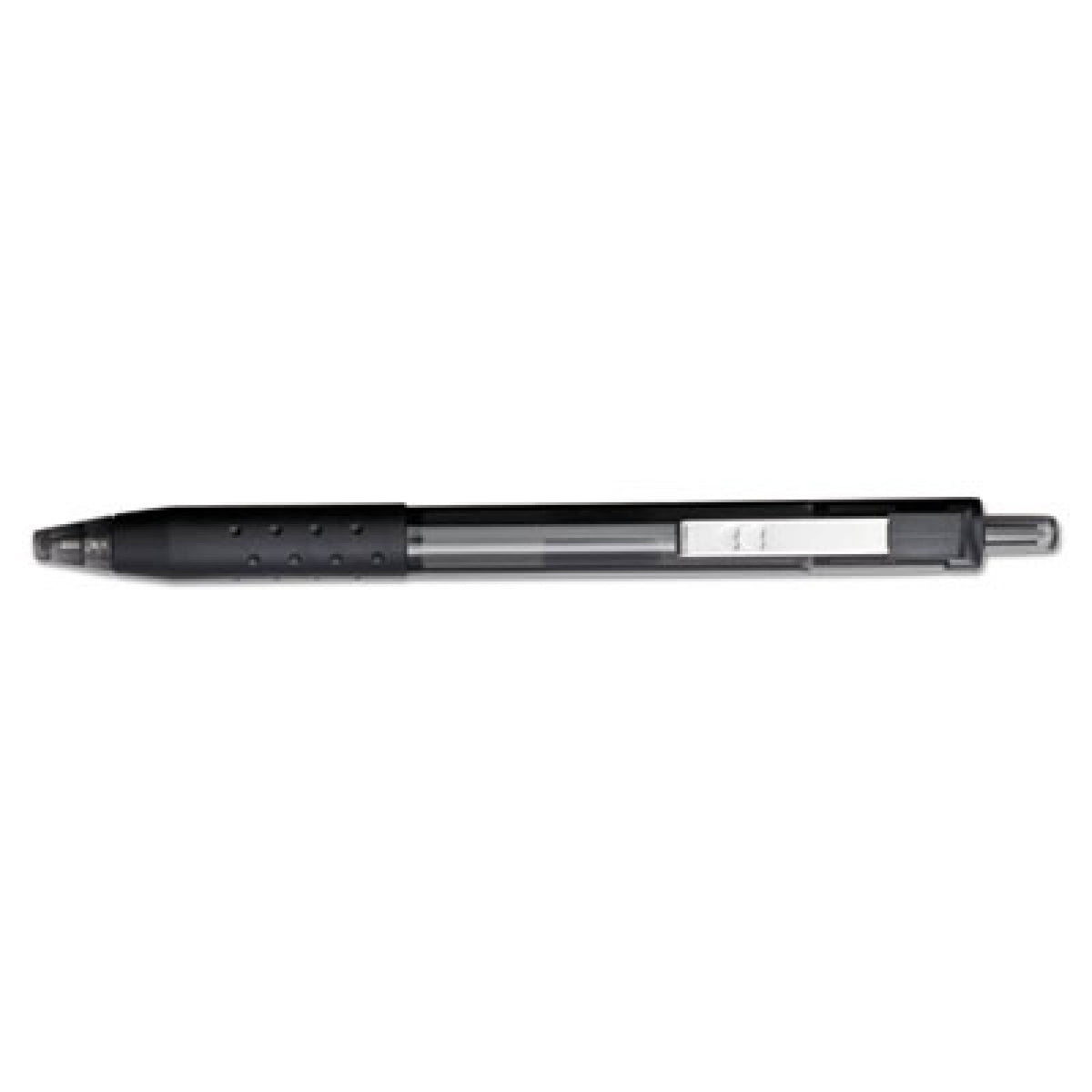Paper Mate InkJoy 300 RT Retractable Pens, Medium Point, 1.0 mm, Translucent Black Barrels, Black Ink, Pack Of 12