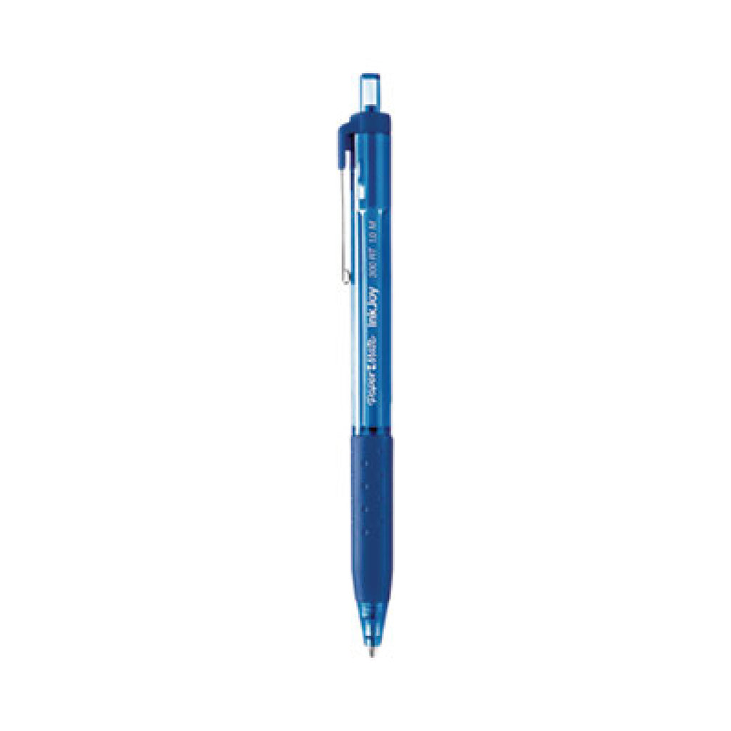 Paper Mate InkJoy 300 RT Retractable Pens, Medium Point, 1.0 mm, Translucent Blue Barrels, Blue Ink, Pack Of 12