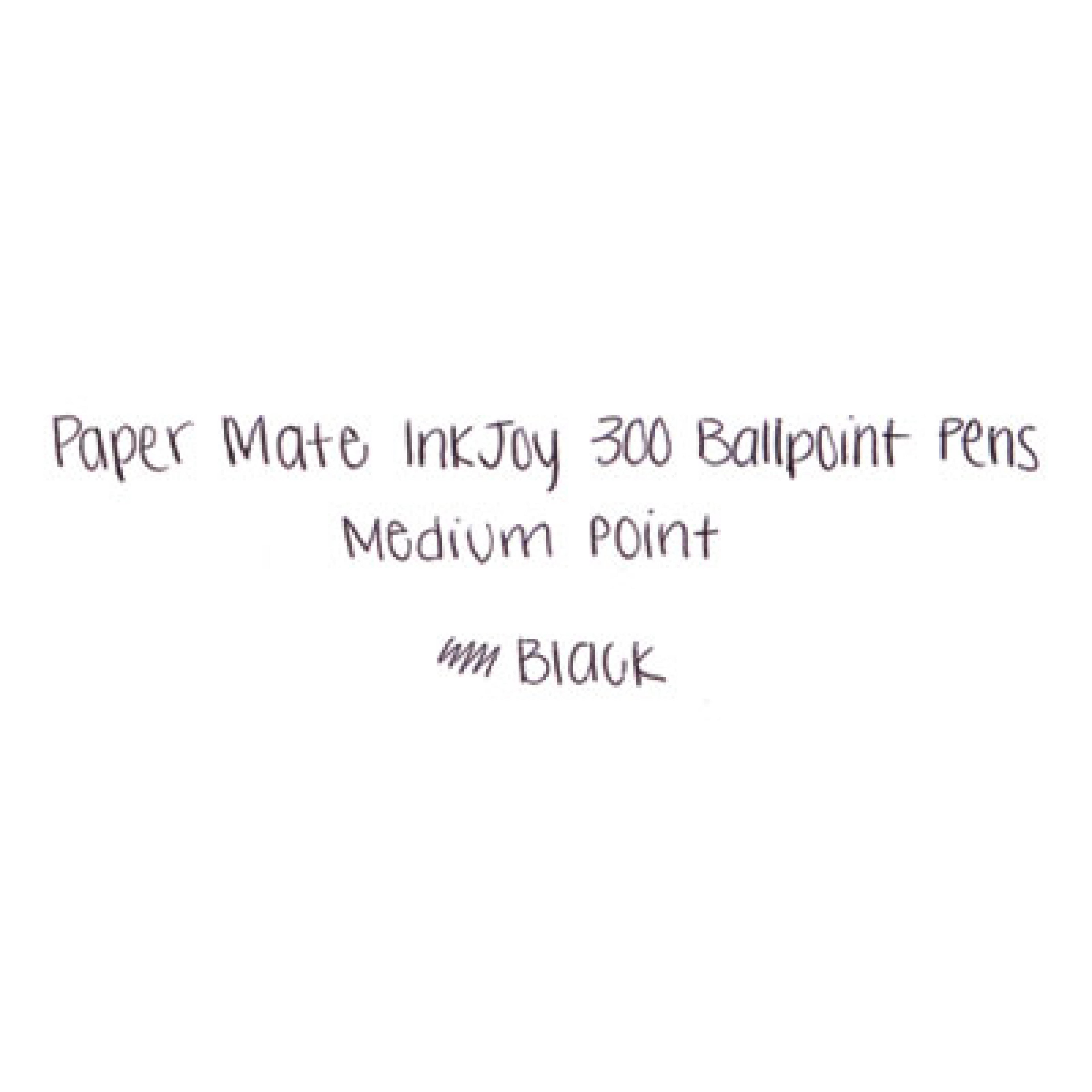 Paper Mate InkJoy 300 RT Retractable Pens, Medium Point, 1.0 mm, Translucent Black Barrels, Black Ink, Pack Of 12