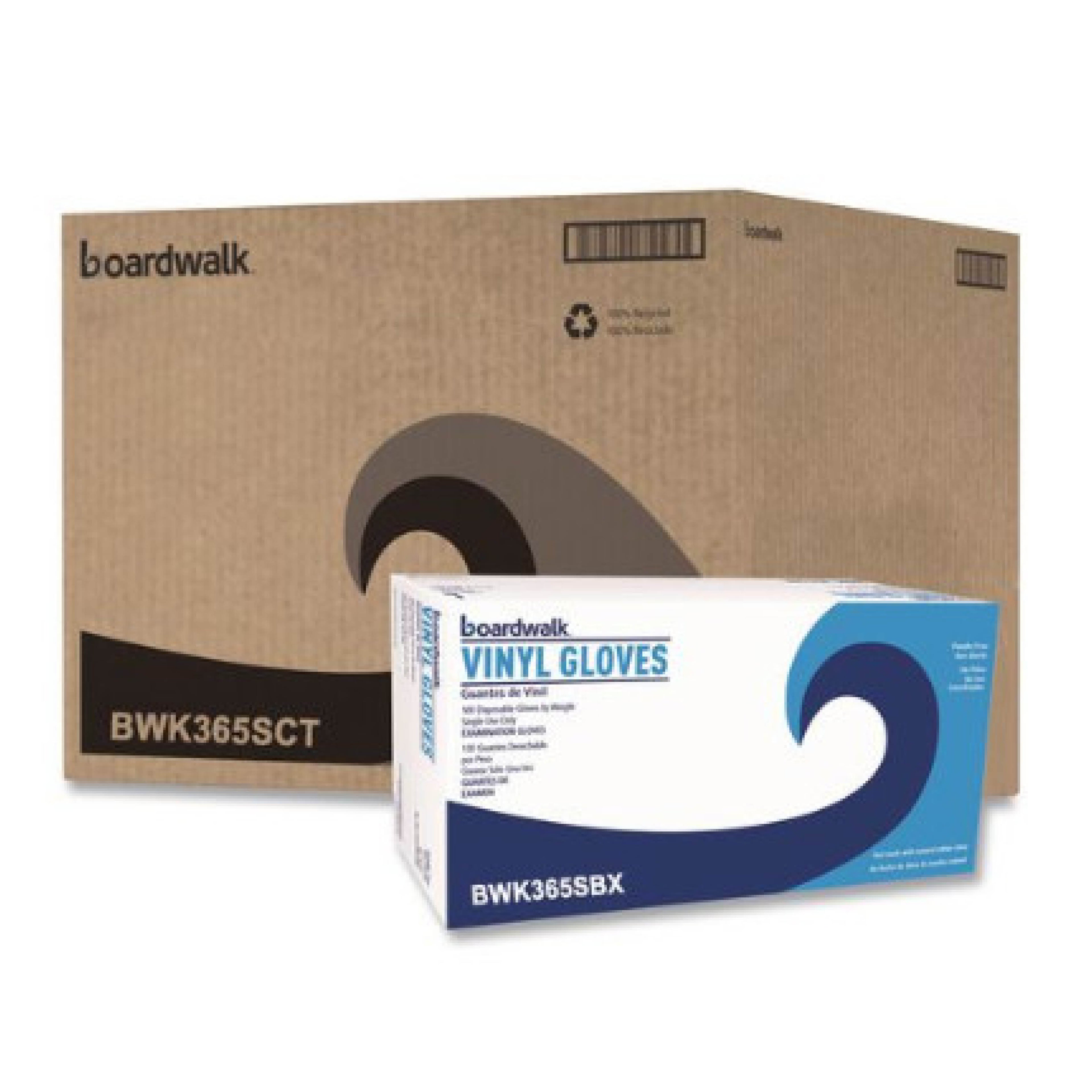 Boardwalk BWK365S Powder Free Vinyl Gloves, Small, 100/Box
