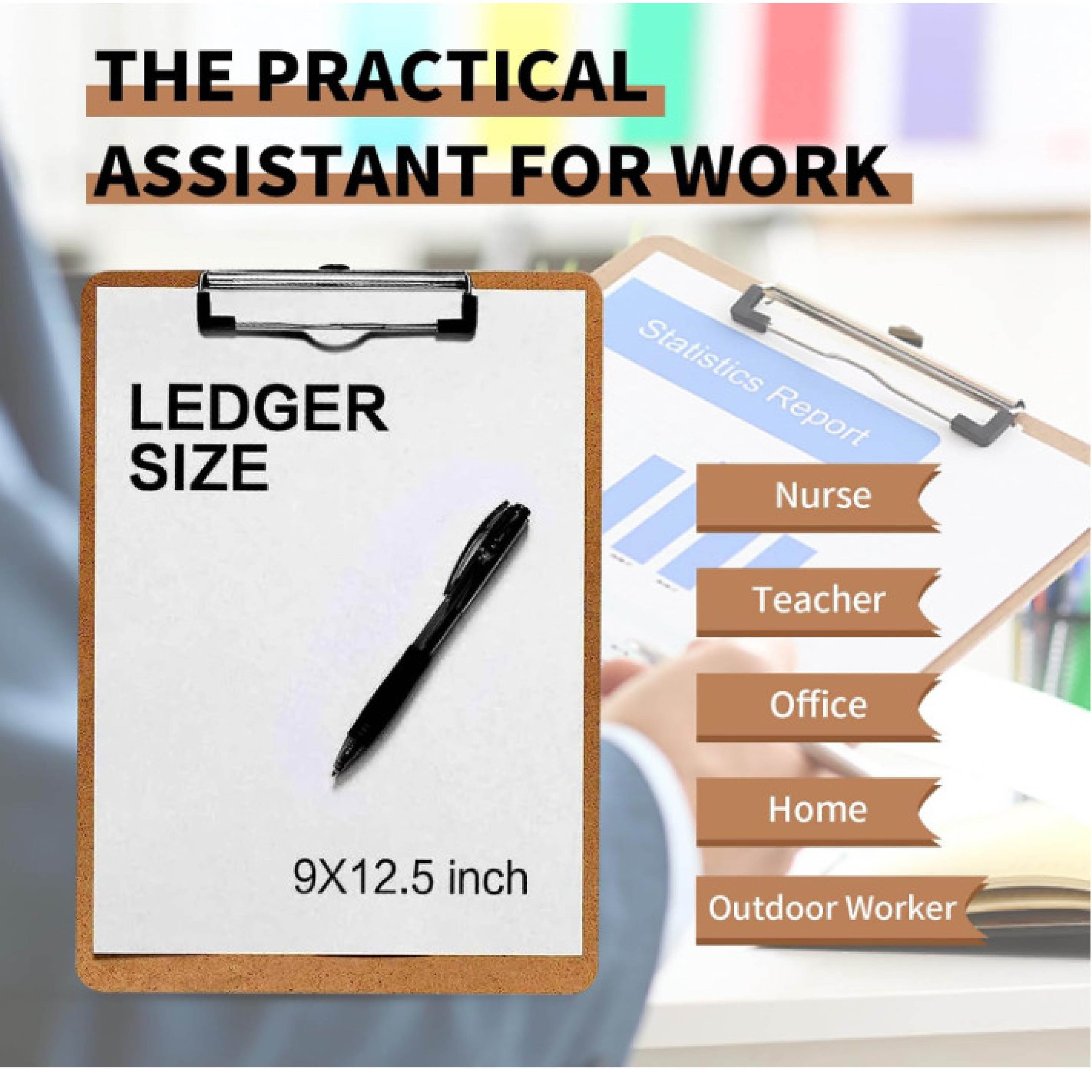 Hardboard Clipboard with Low-Profile Clip, 0.5" Clip Capacity, Holds 8.5 x 11 Sheets, Brown, 6/Pack
