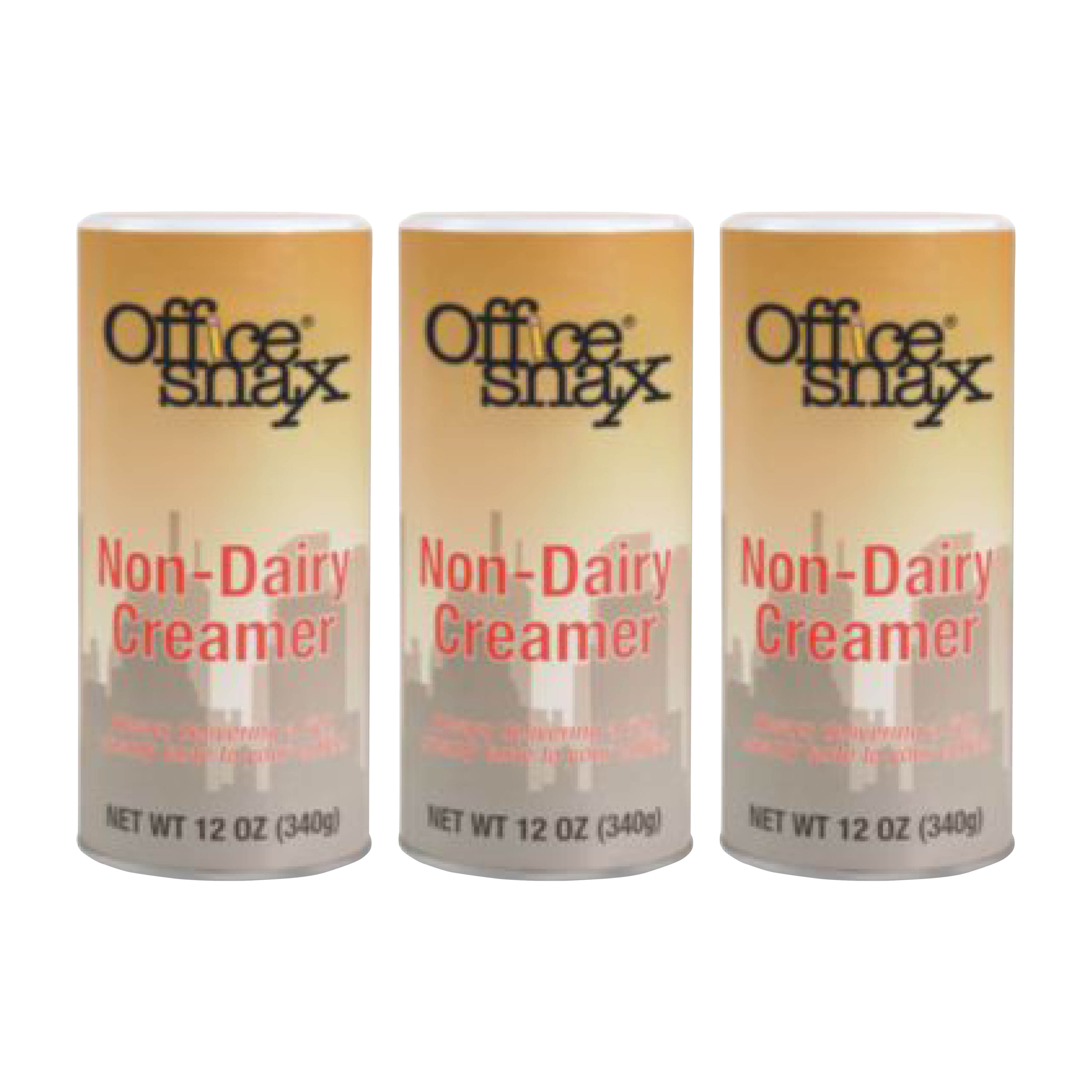 Office Snax Powdered Non-Dairy Creamer, Regular, 12 oz Canister, 3/Pack