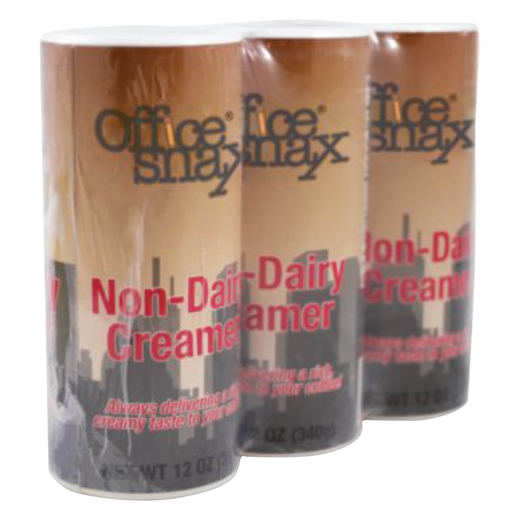 Office Snax Powdered Non-Dairy Creamer, Regular, 12 oz Canister, 3/Pack