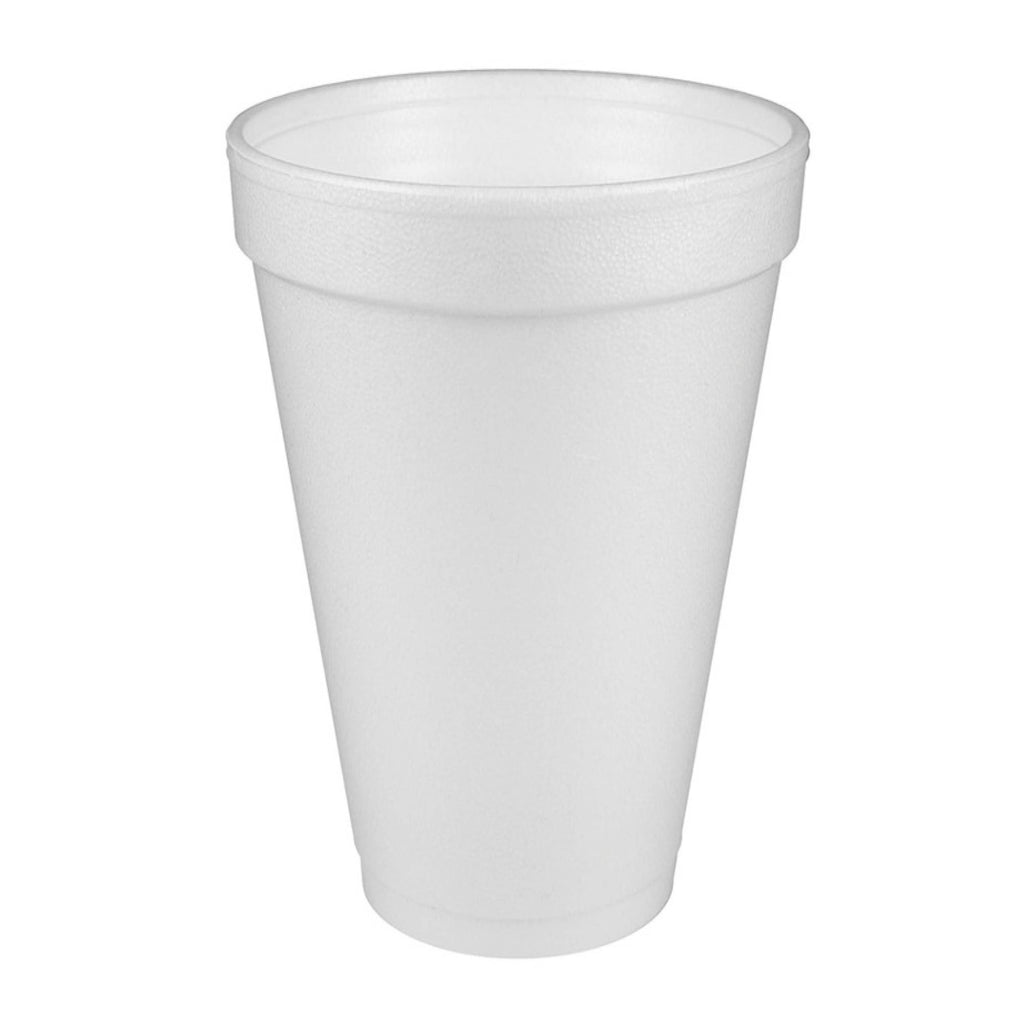 Dart J12J Foam Drink Cups, 12 oz, White, 25/Bag, 40 Bags/Carton