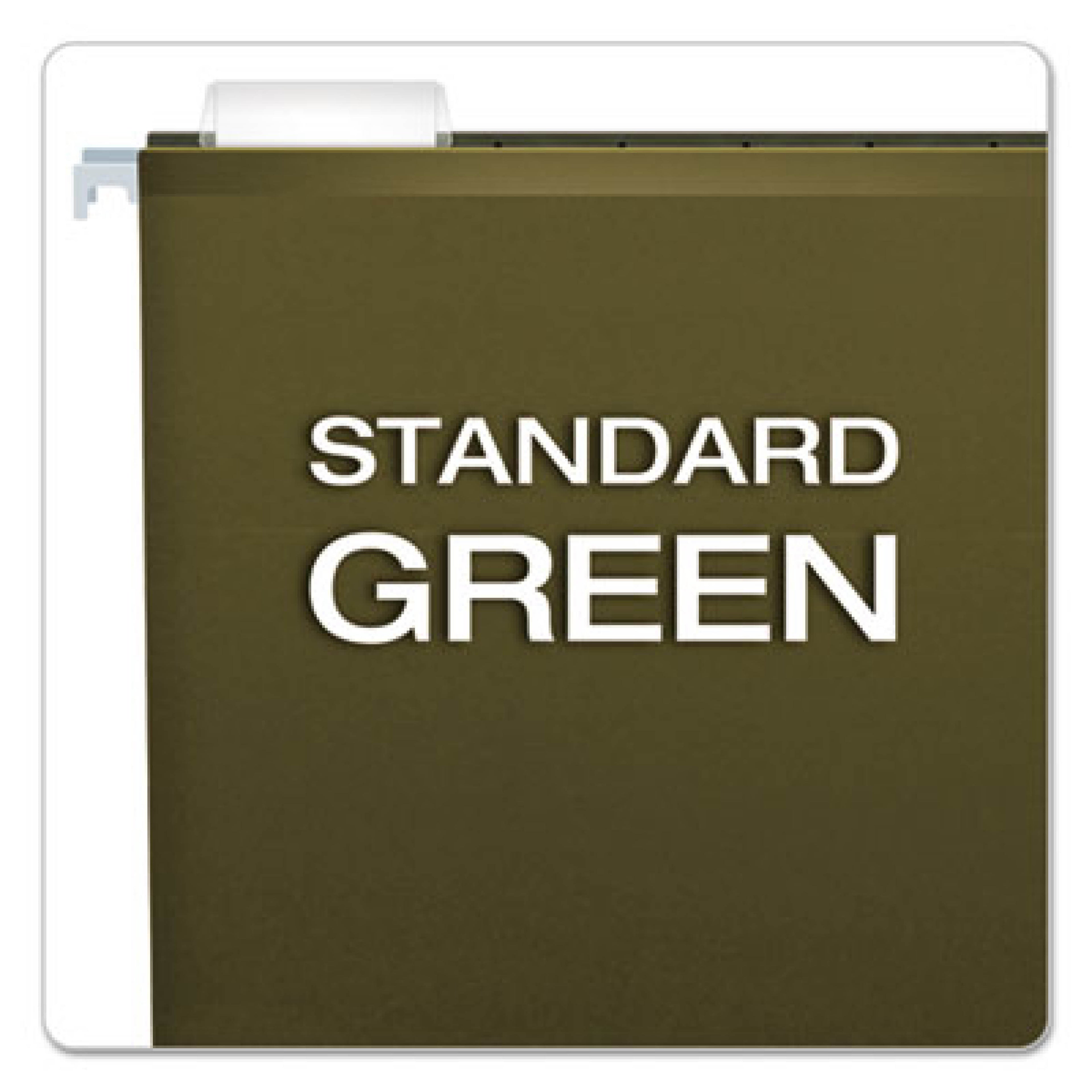Pendeflex Extra-Capacity Hanging Folders, 3" Expansion, Letter Size, Green, Pack Of 25