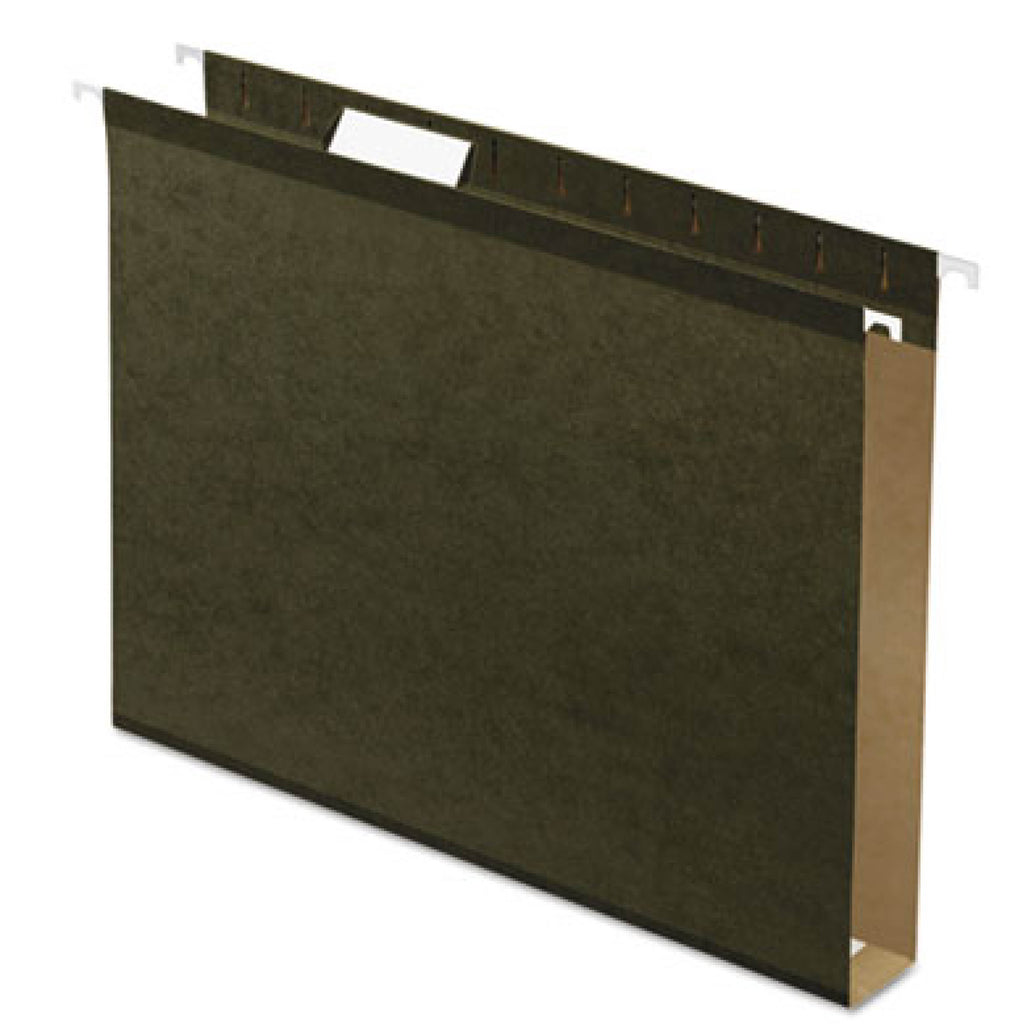 Pendeflex Extra-Capacity Hanging File Folders, 1" Expansion, Letter Size, Green, Pack Of 25 Folders