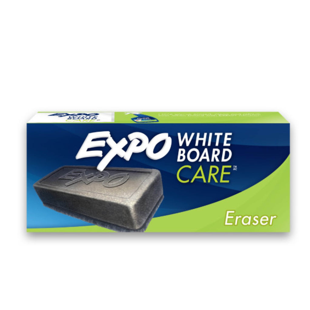 EXPO White Board CARE Dry Erase Eraser, 5.13" x 2.25" x 1.25", Charcoal